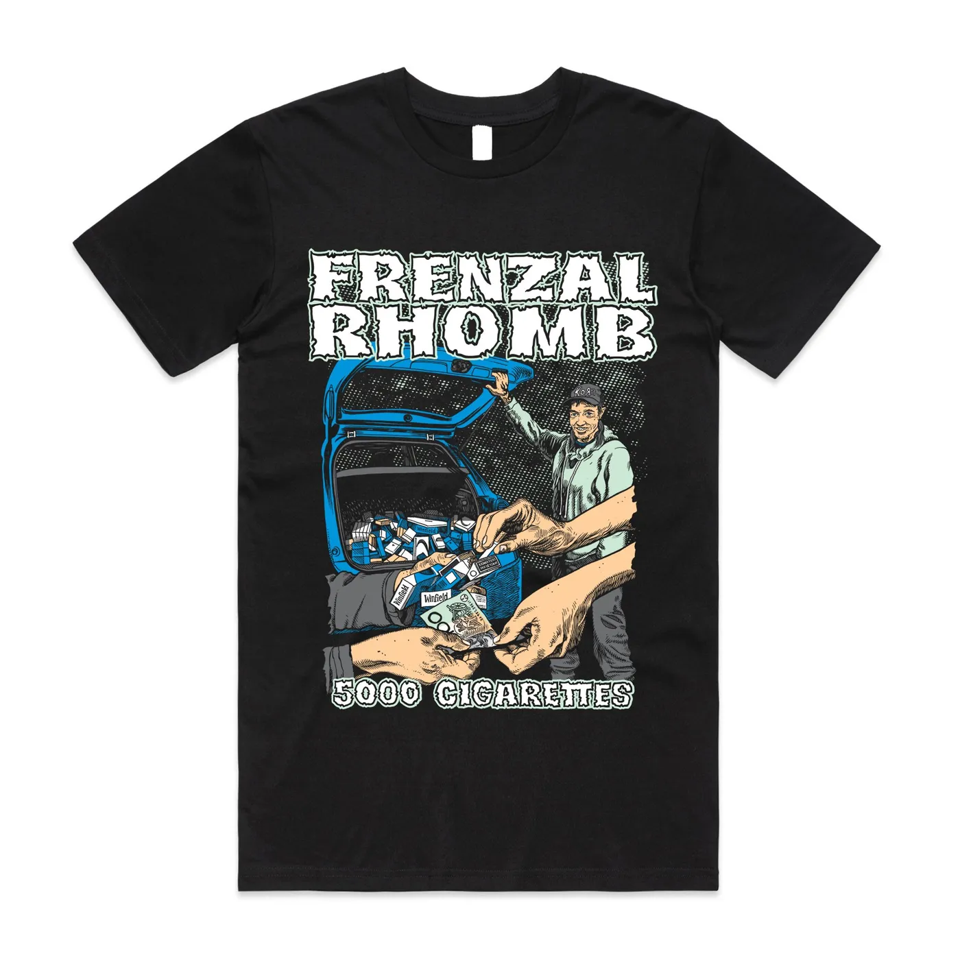Frenzal Rhomb 5000 Cigarettes Tee (Black)
