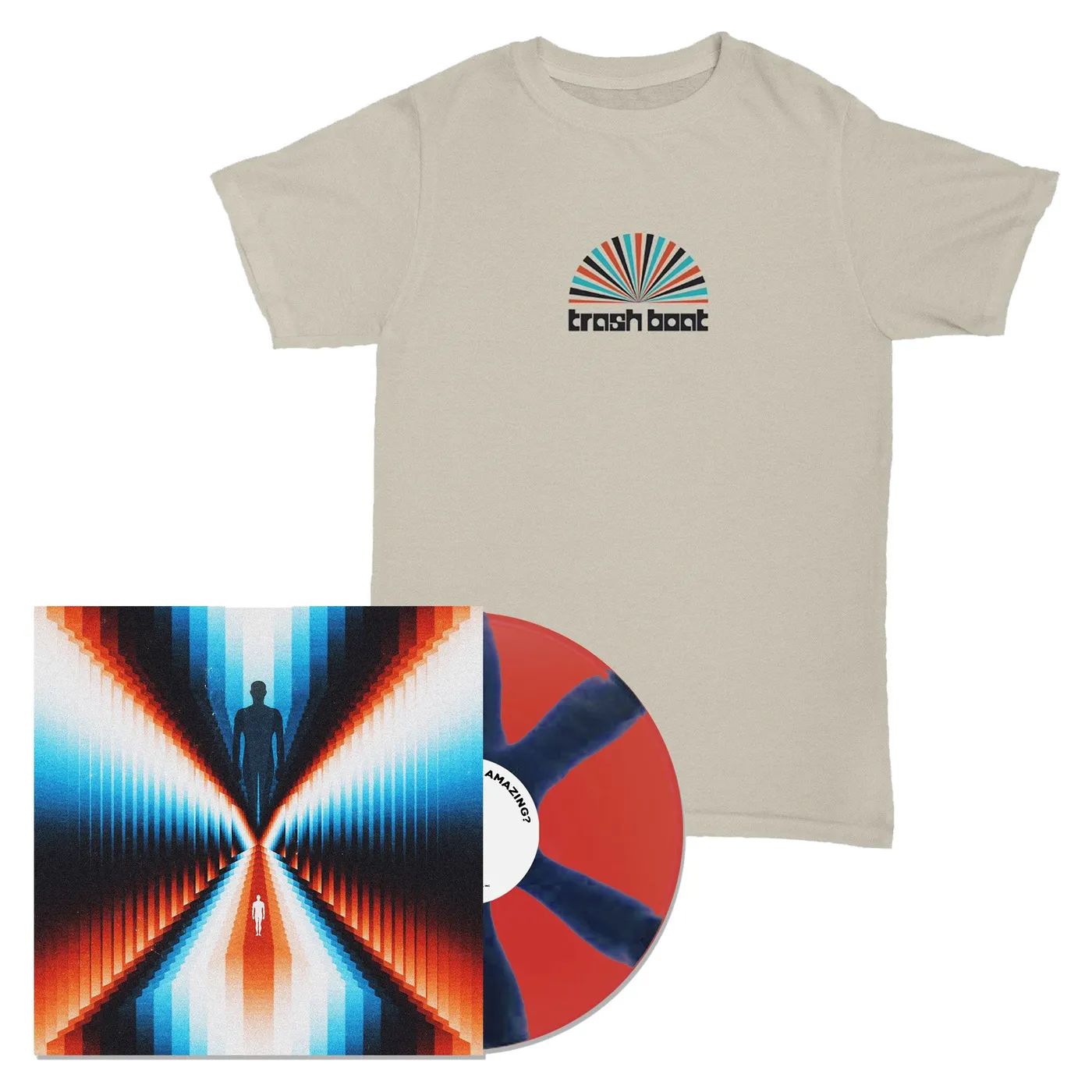 Trash Boat Don't You Feel Amazing LP (Blue & Red Pinwheel) + Tee
