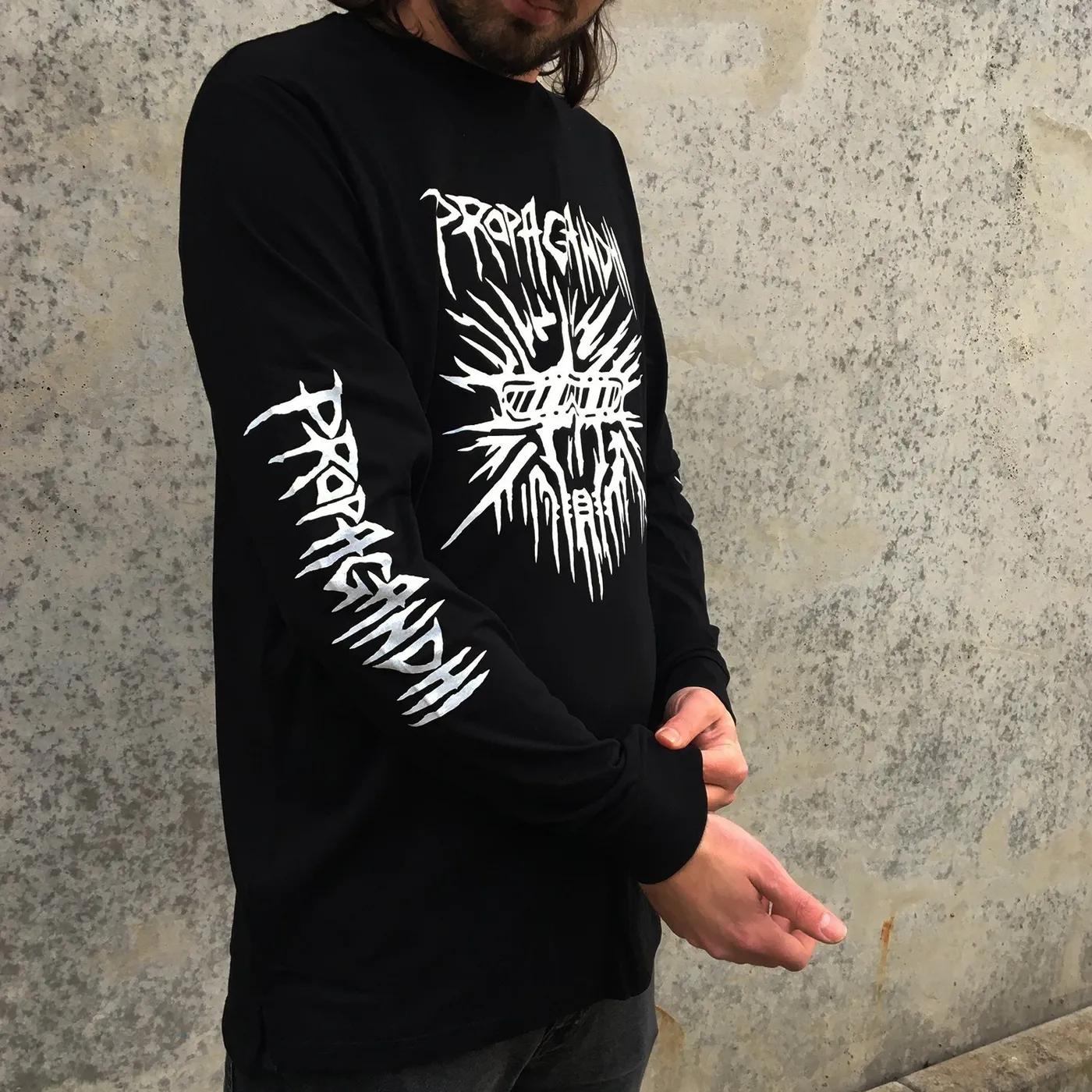 Propagandhi Buster Skull Long Sleeve (Black)