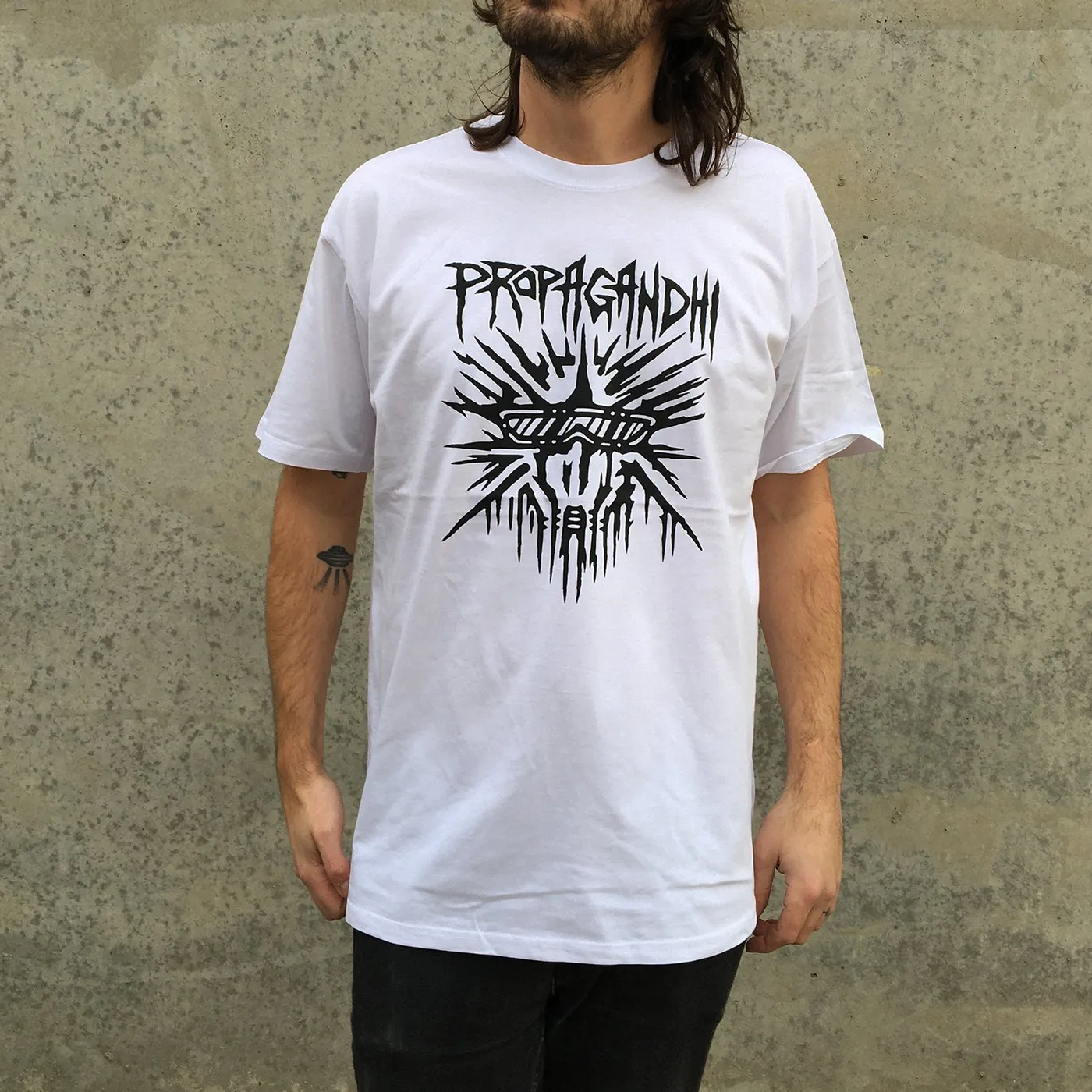 Propagandhi Buster Skull Tee (White)