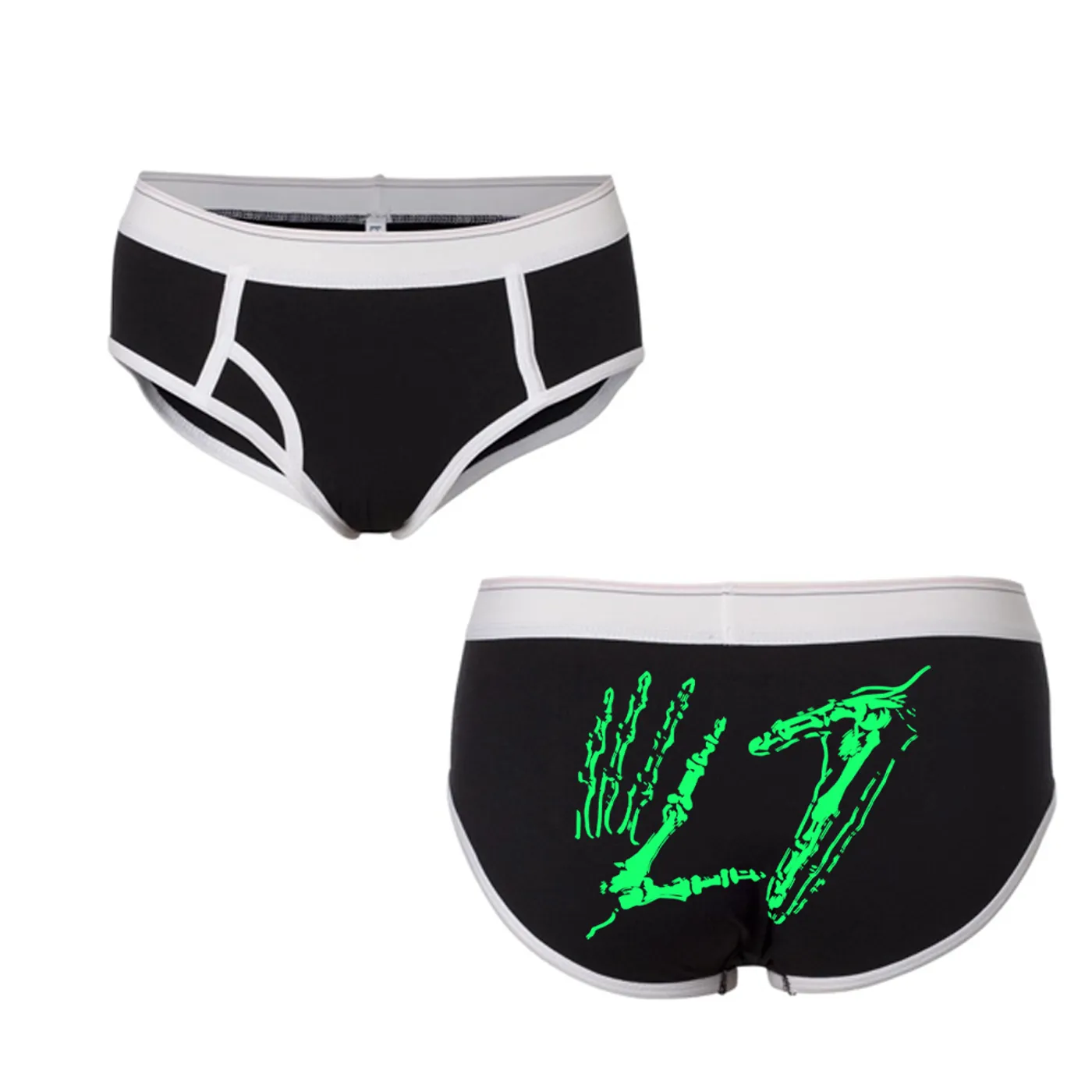 L7 Skele Hands Boyfriend Underwear (Black)