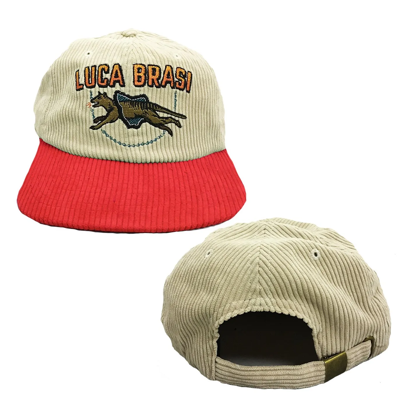 Luca Brasi Tassie Corduroy Hat (Natural w/ Red)