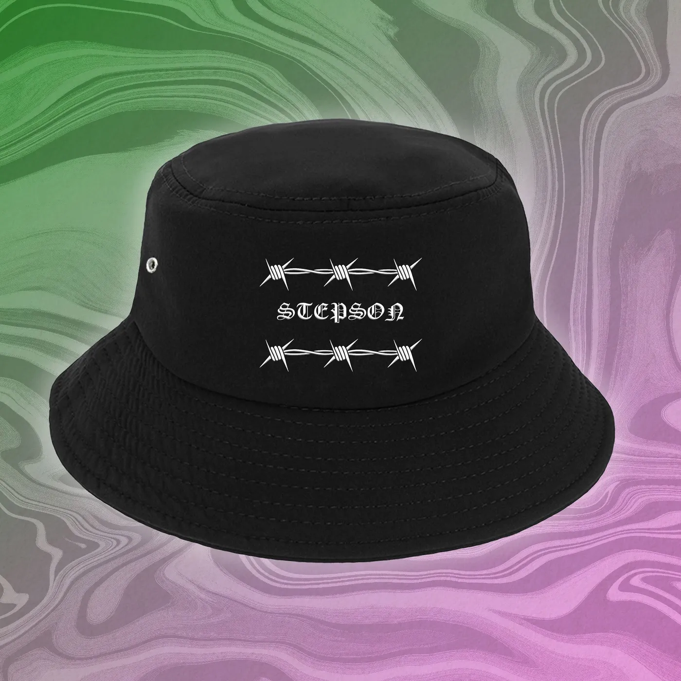 Stepson Barbed Logo Bucket Hat (Black)