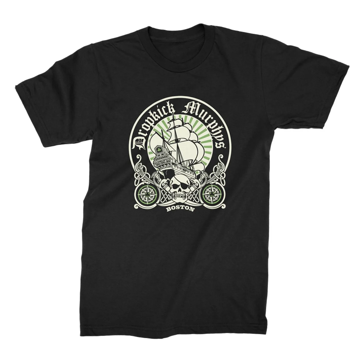 Dropkick Murphys Boston Ship Circle T-Shirt (Black)