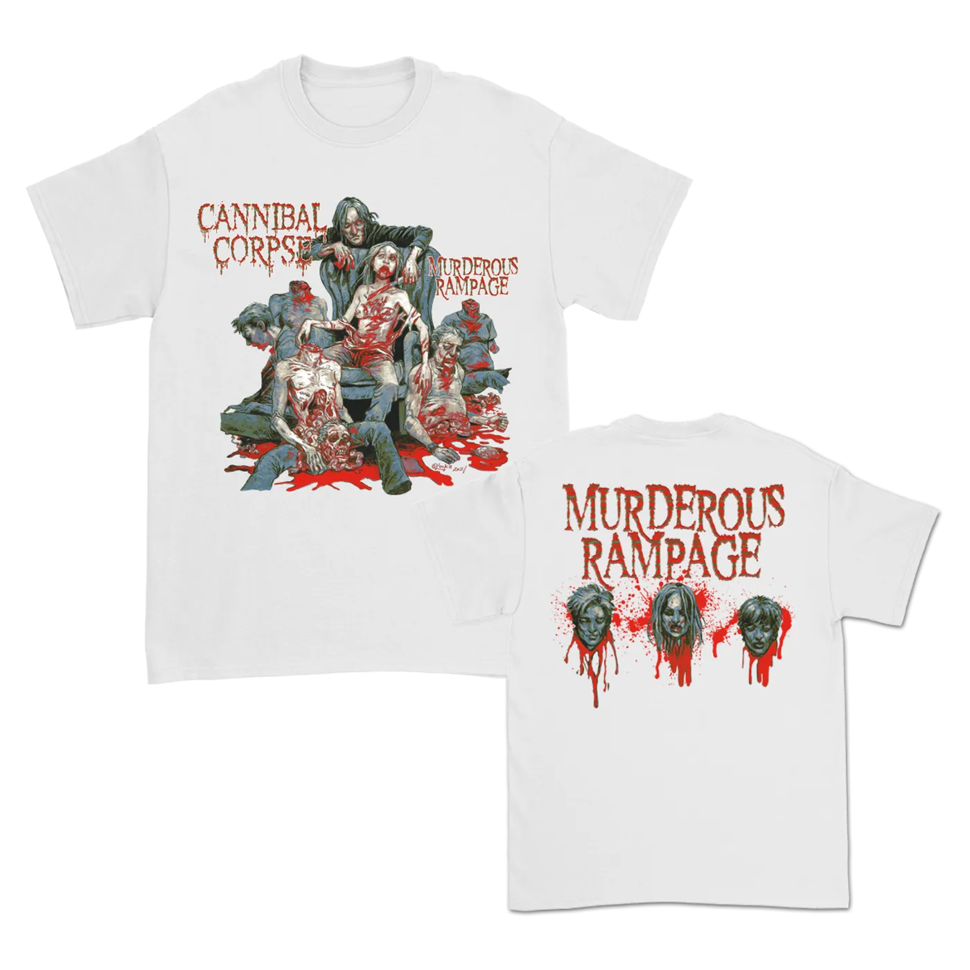 Cannibal Corpse Murderous Rampage T-Shirt (White)
