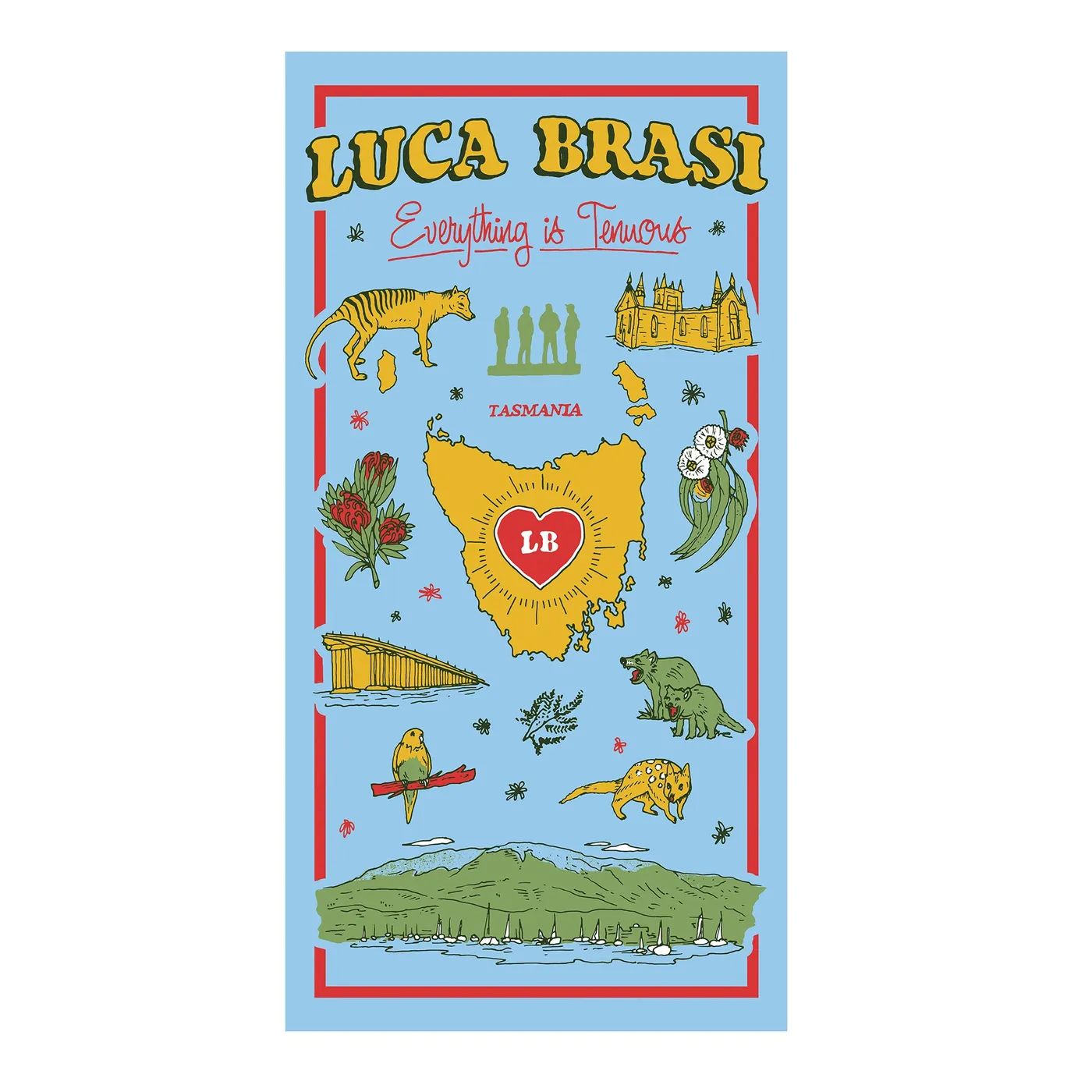 Luca Brasi Tassie Heart Beach Towel (Blue)