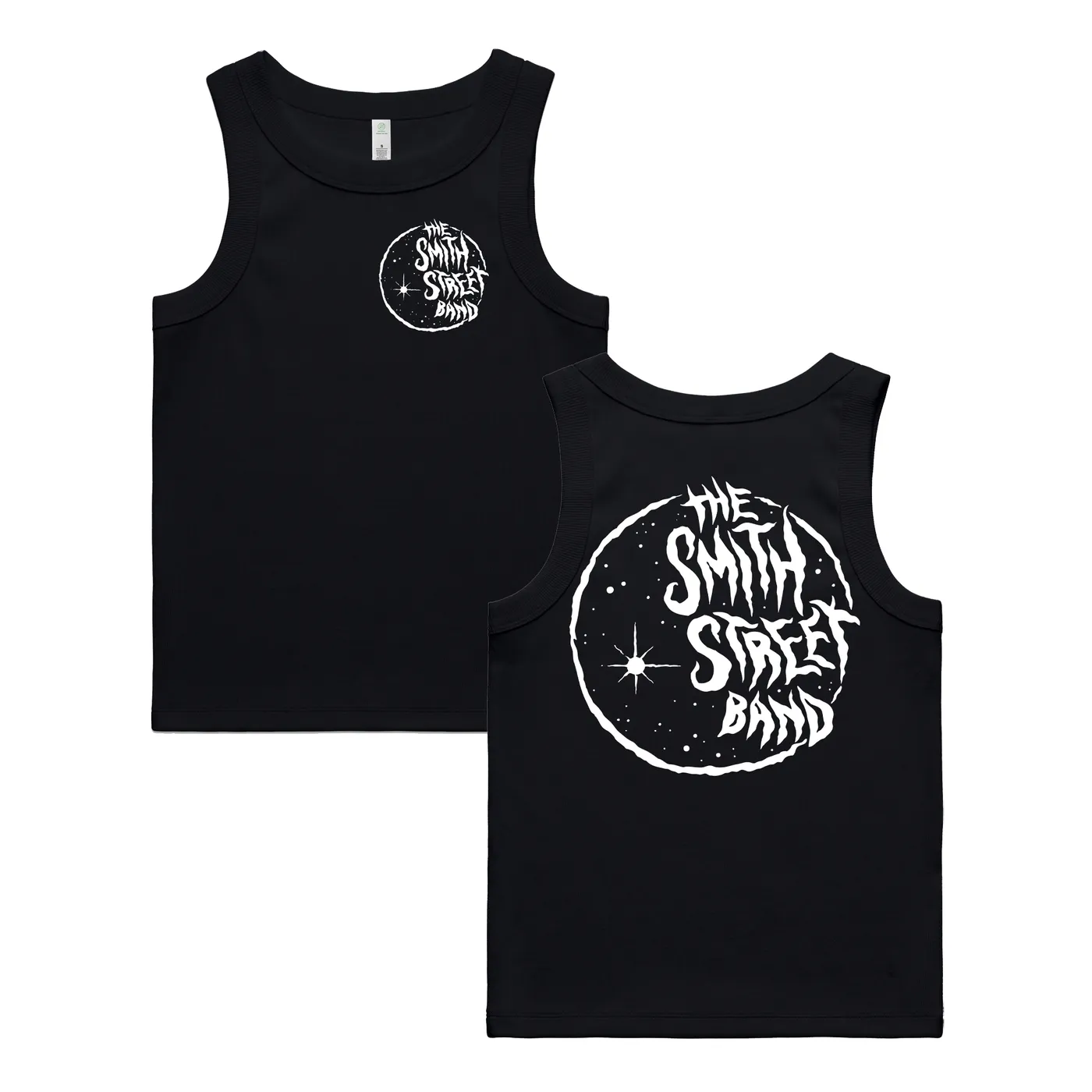 The Smith Street Band Black Moon Womens Tank (White Print)