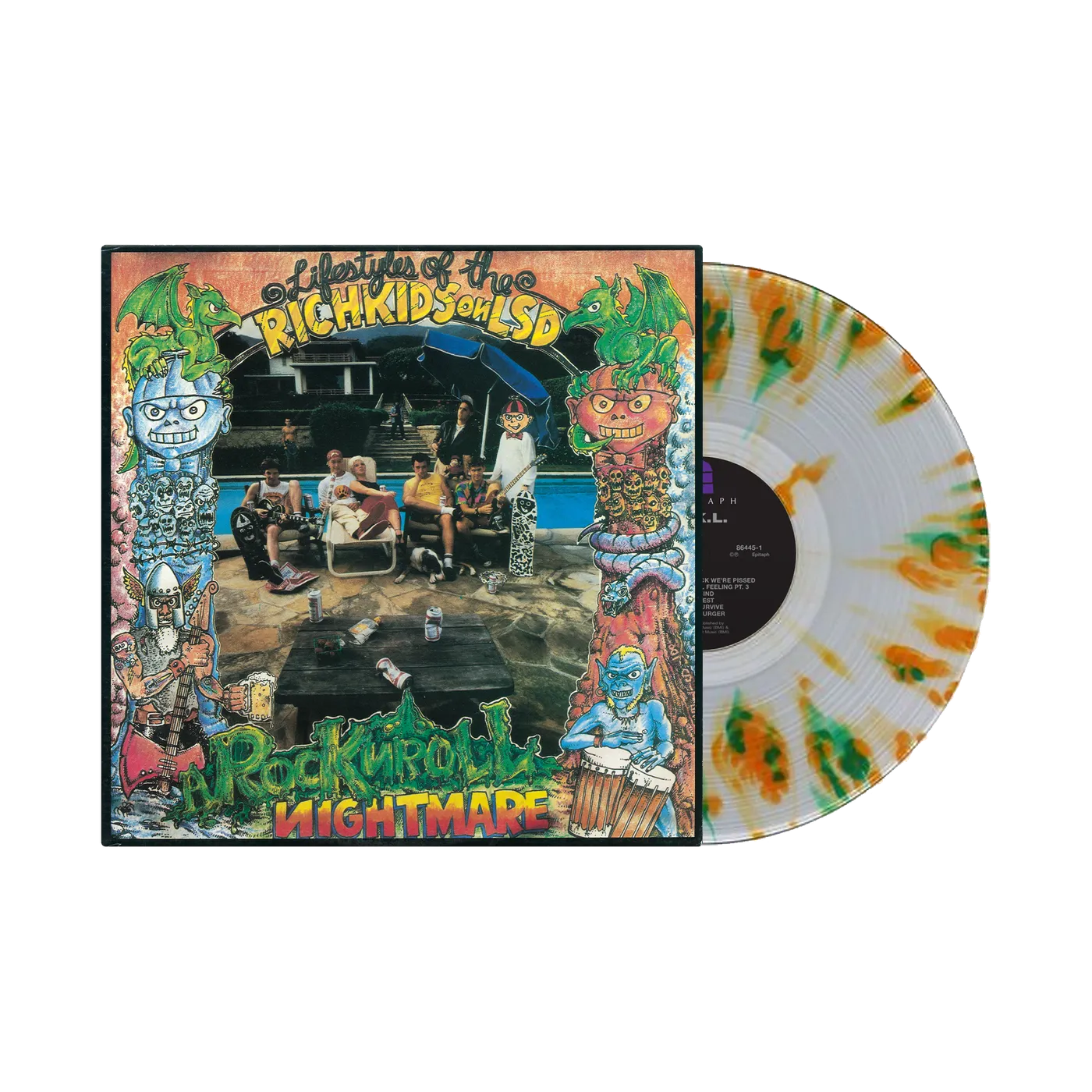 RKL Rock N Roll Nightmare LP (Clear w/Green & Orange Splatter Vinyl)