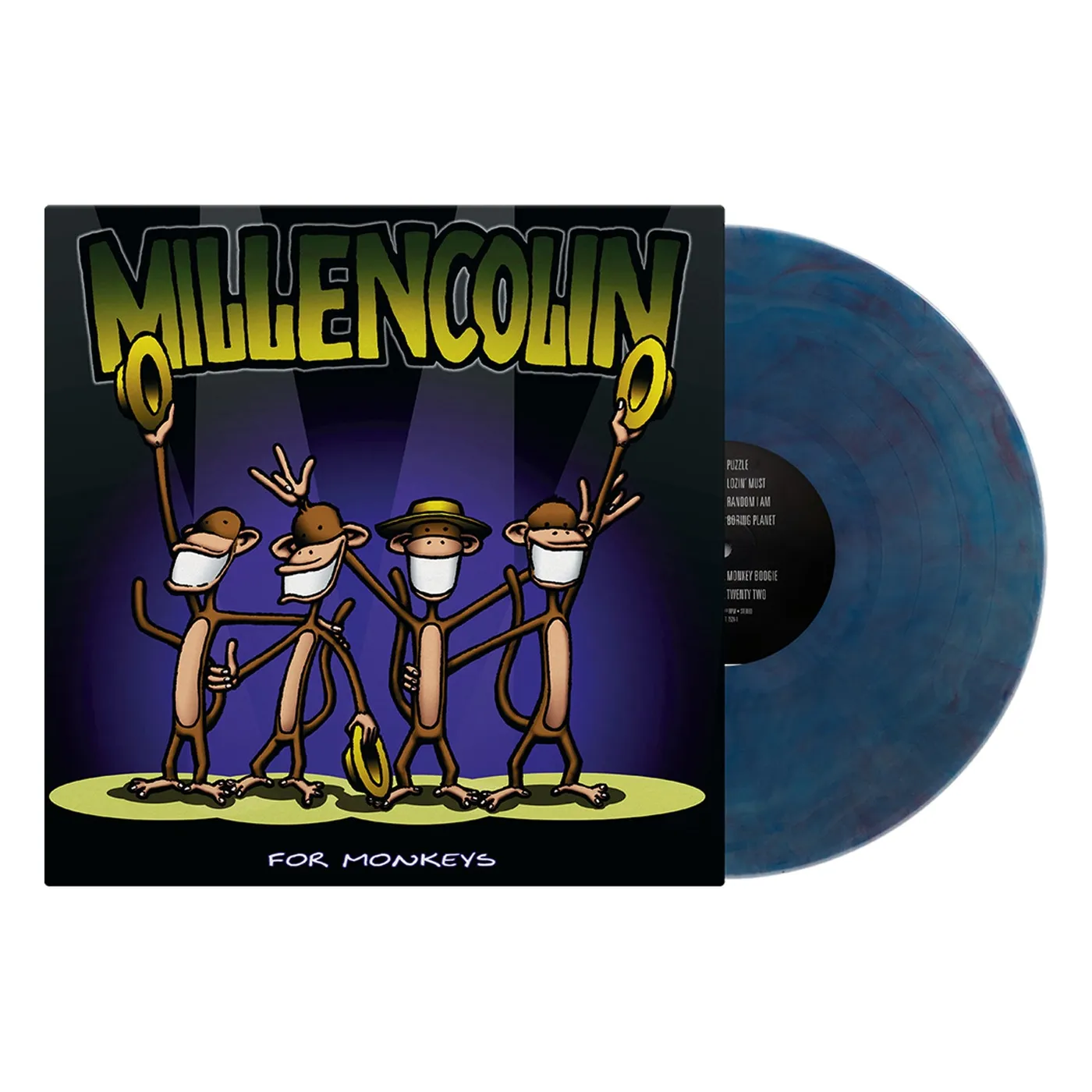 Millencolin For Monkeys 25th Anniversary LP (Clear, Solid Red & Solid Blue Mix) (Vinyl)