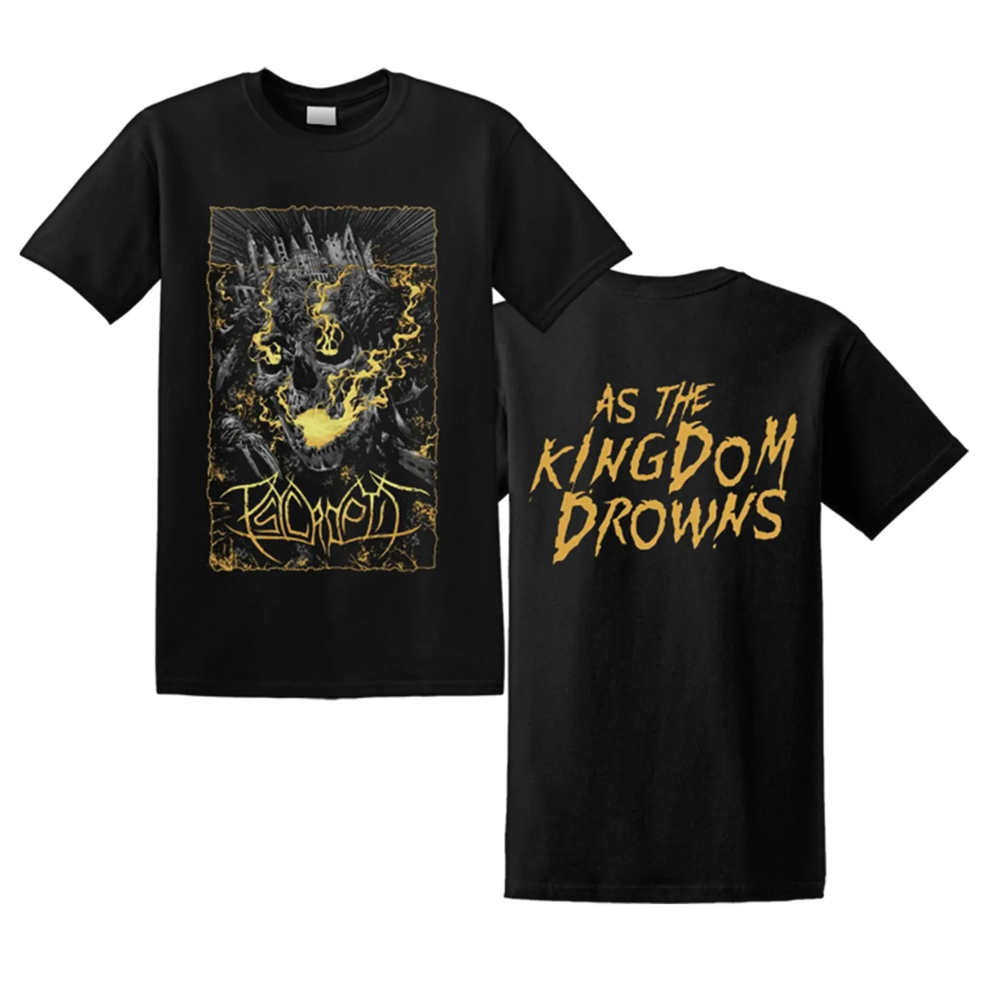 Psycroptic As The Kingdom Drowns Skull T-Shirt (Black)