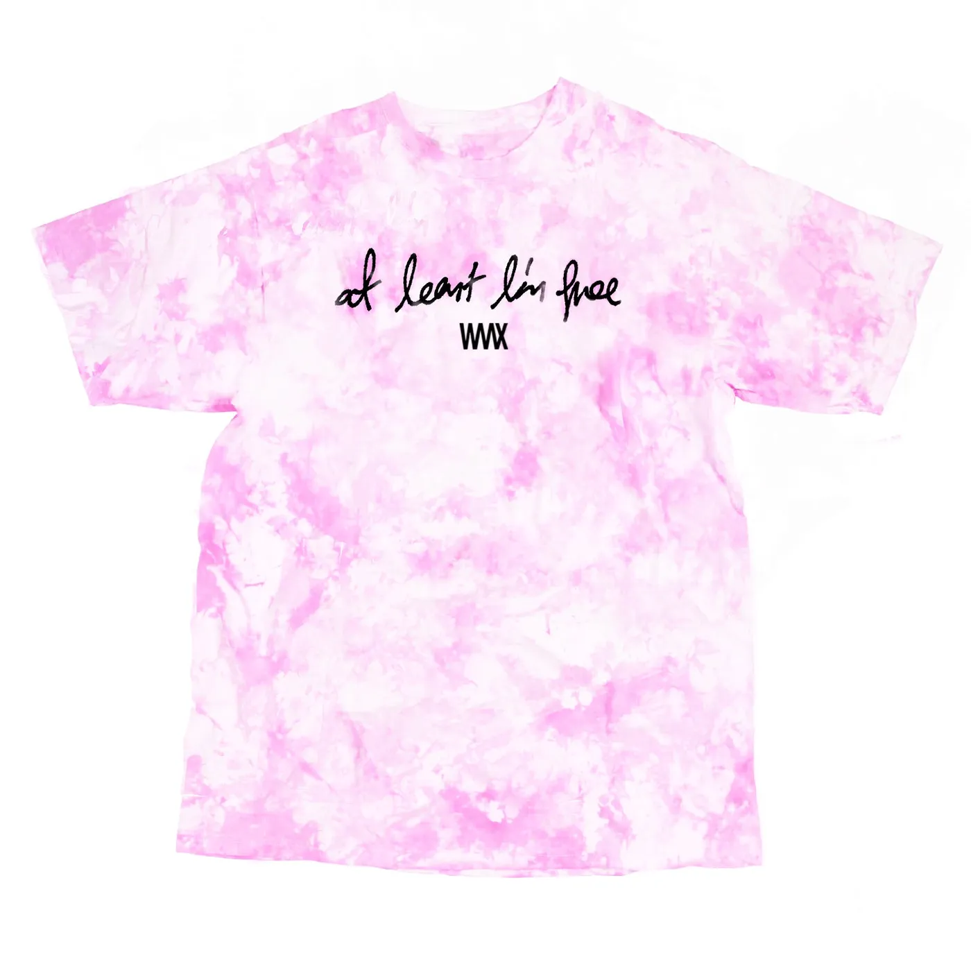 WAAX At Least I'm Free Tie Dye T-Shirt (Pink/White) + Download