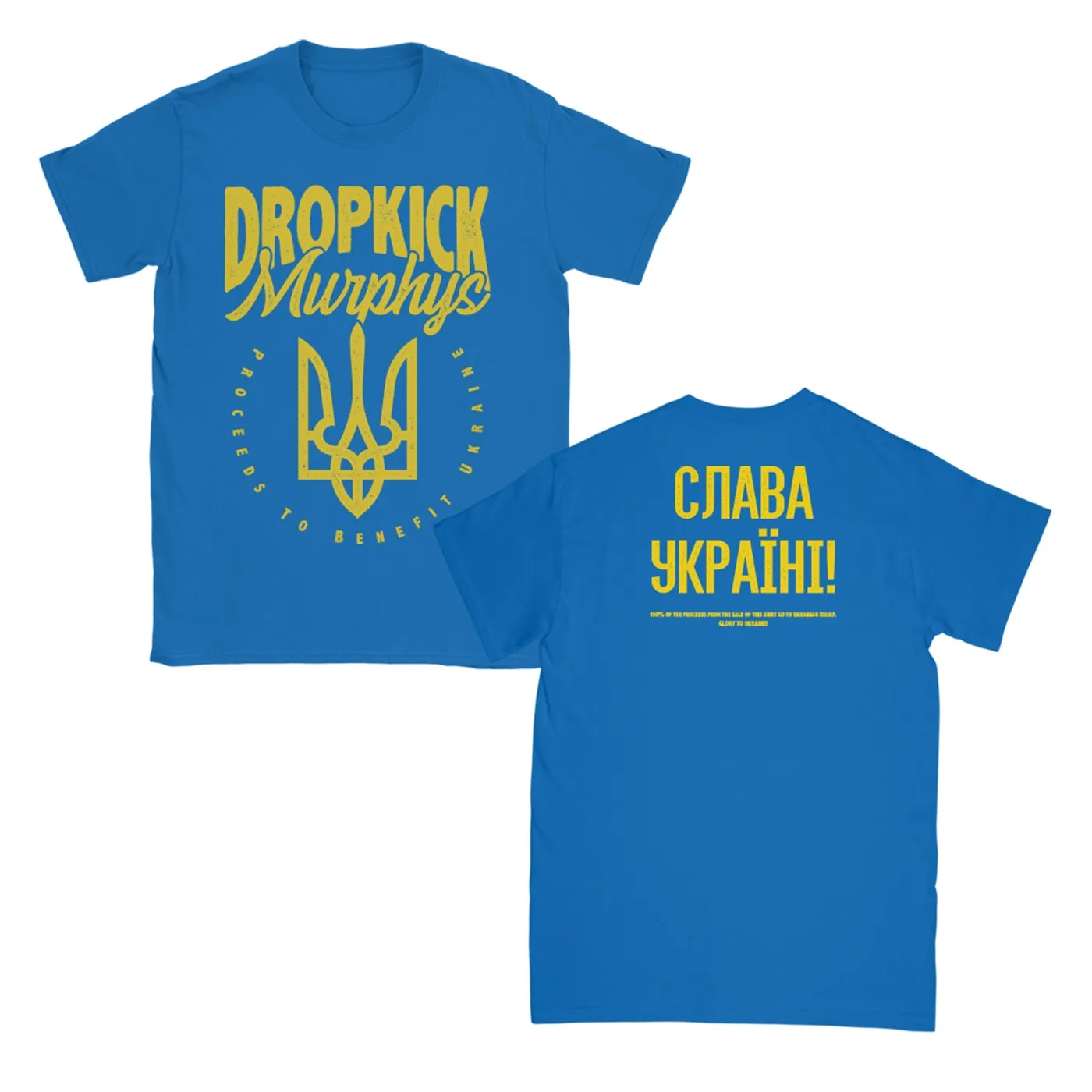 Dropkick Murphys Glory To Ukraine T-Shirt (Blue)