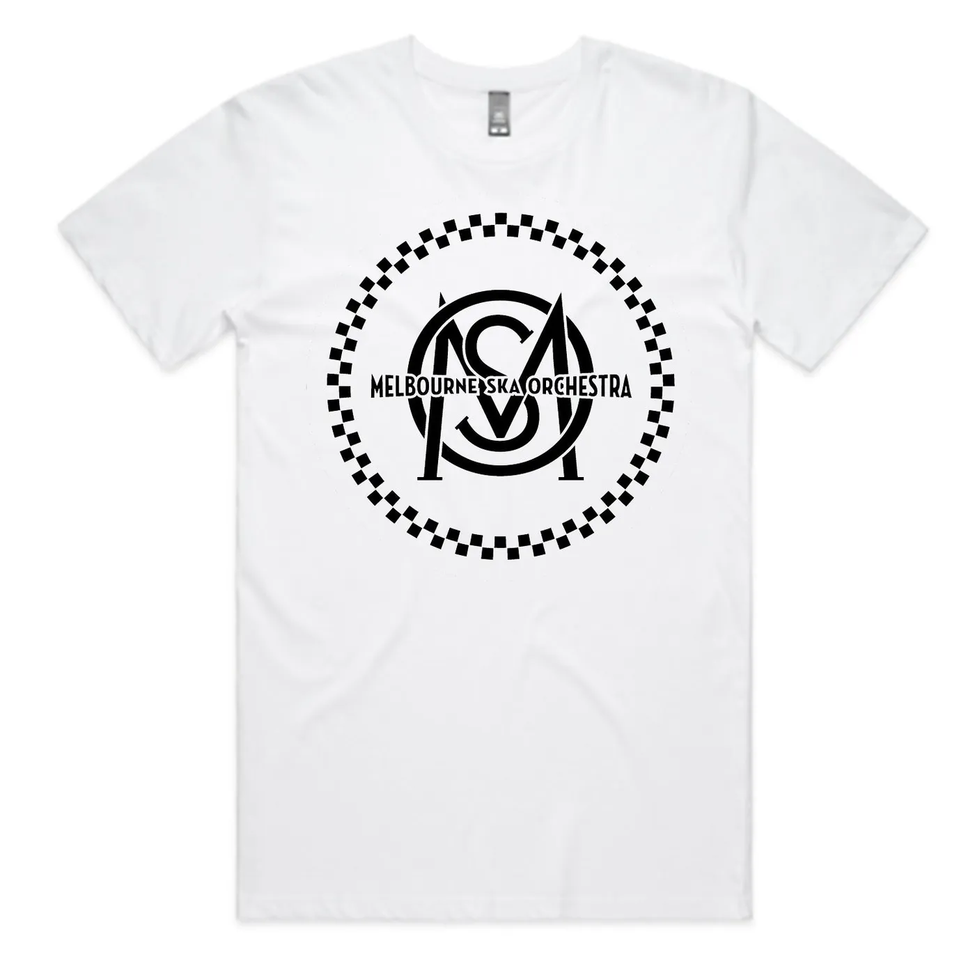 Melbourne Ska Orchestra Logo T-shirt (White w/ Black Print)