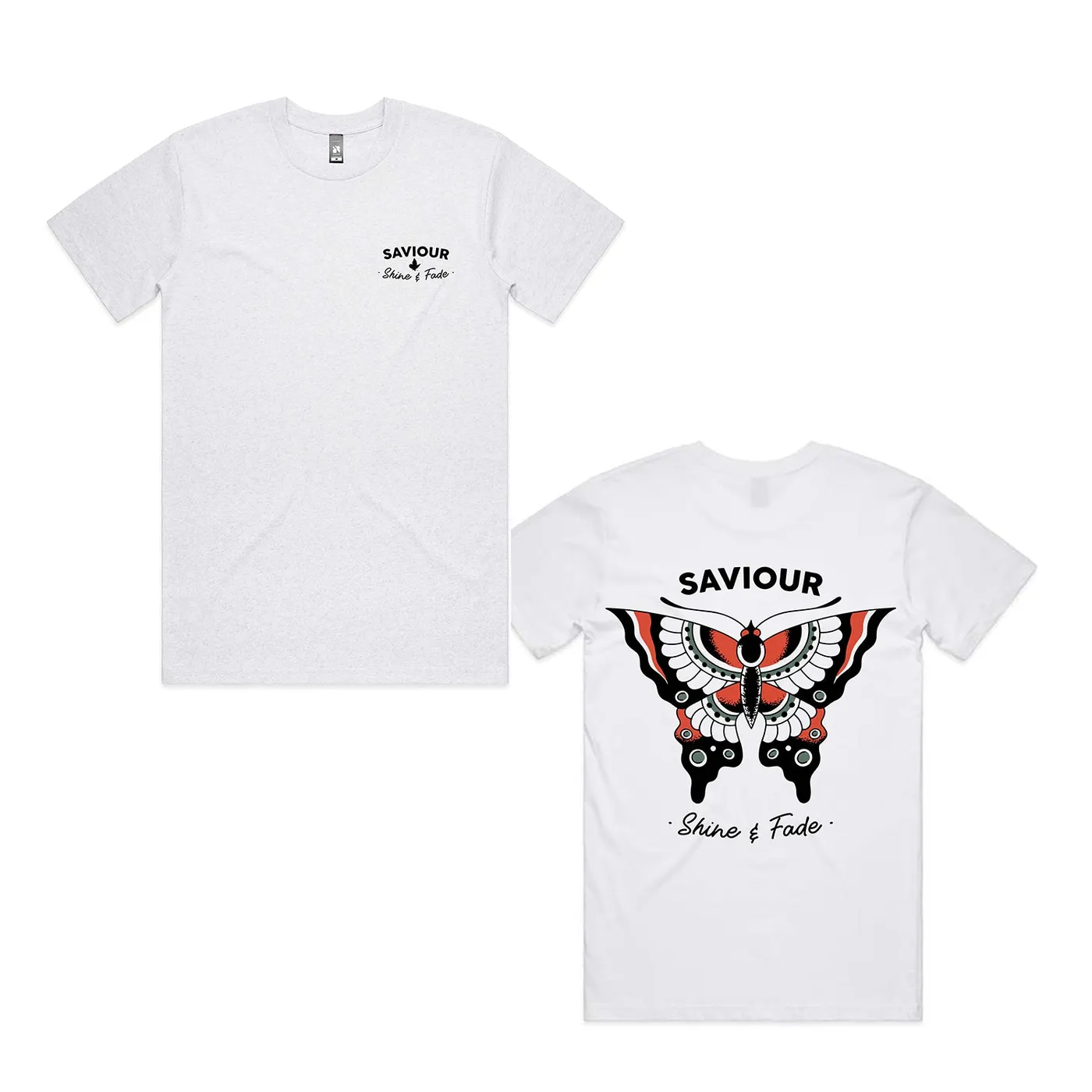 Saviour Shine And Fade Butterfly T-Shirt (White)