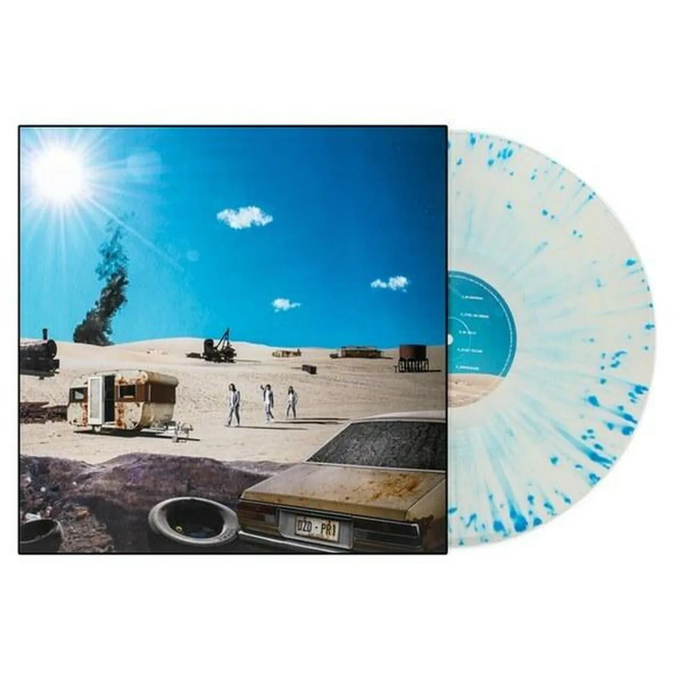 DZ Deathrays Positive Rising LP (Clear with Blue Splatter Vinyl)