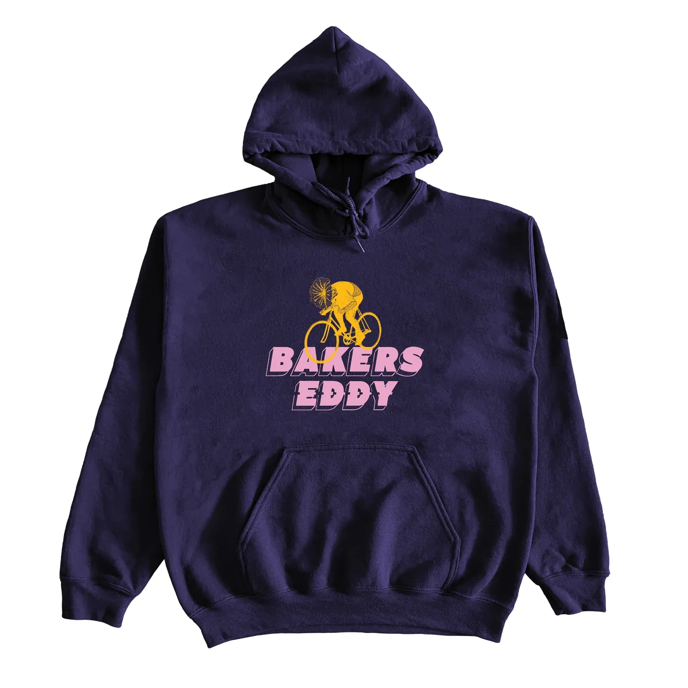 Bakers Eddy Pink Logo Pullover Hoodie (Navy)