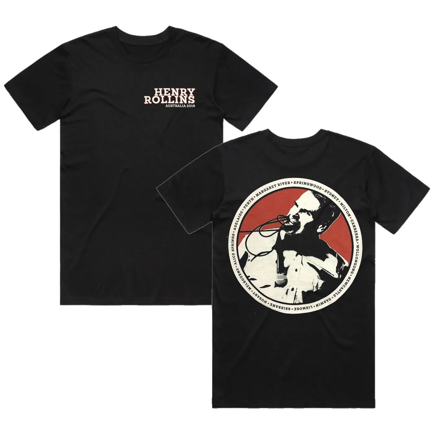 Henry Rollins Australia 2016 Tour T-Shirt (Black)