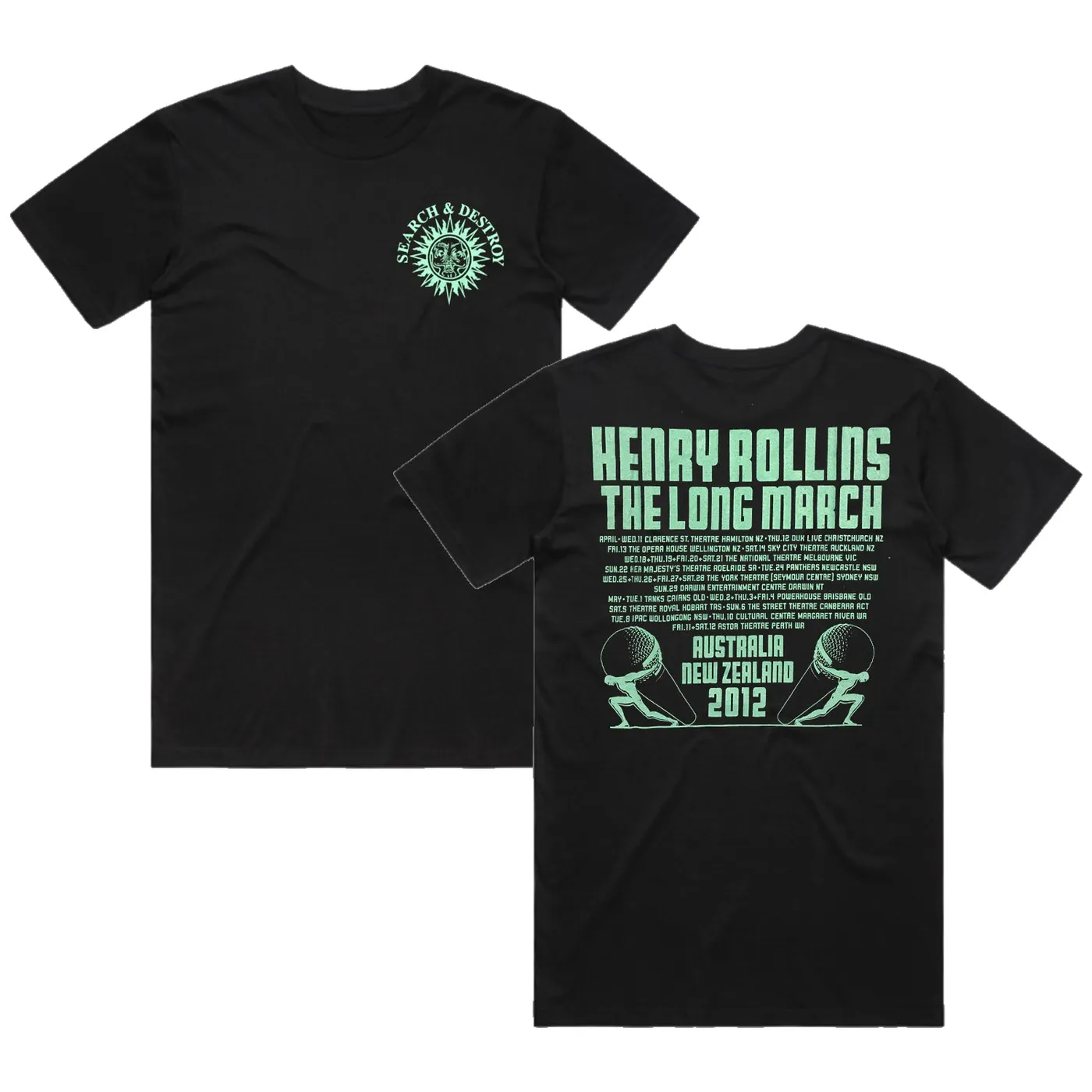 Henry Rollins The Long March 2012 Tour T-Shirt (Black)