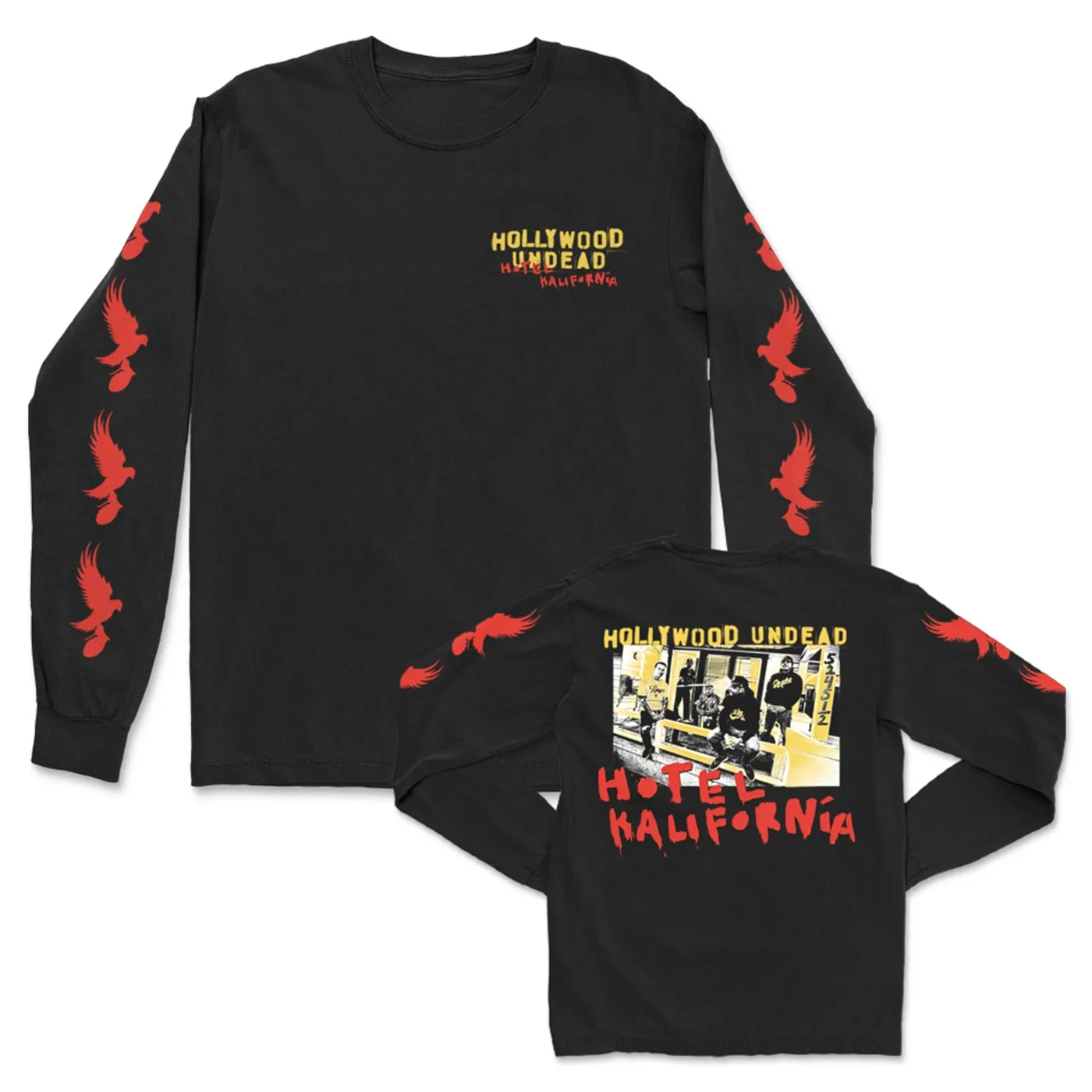 Hollywood Undead Group Photo Long Sleeve (Black)