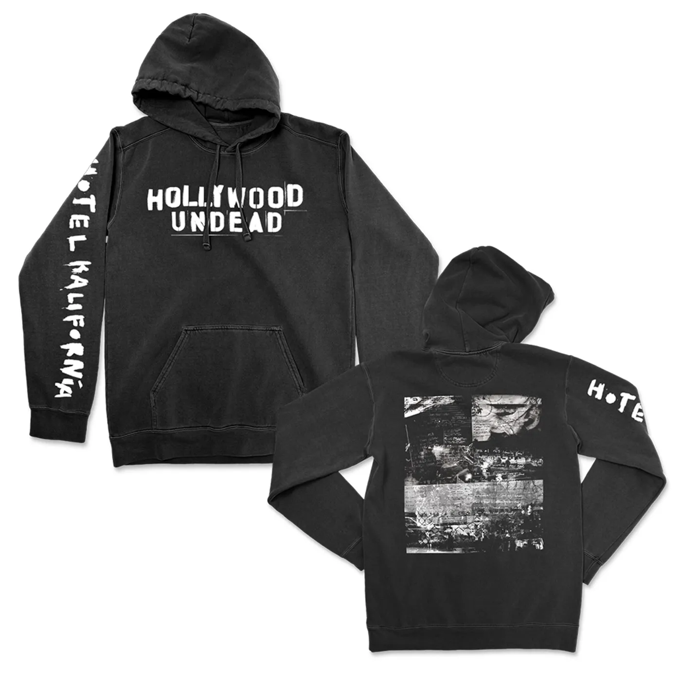 Hollywood Undead Hotel Kalifornia Logo Pullover Hoodie (Black)