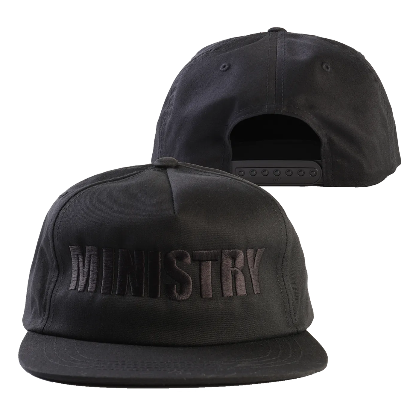 Ministry Bold Logo Snap Back Hat (Black)