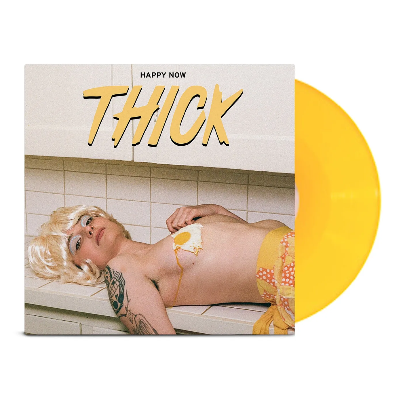THICK Happy Now LP (Translucent Yellow) (Vinyl)