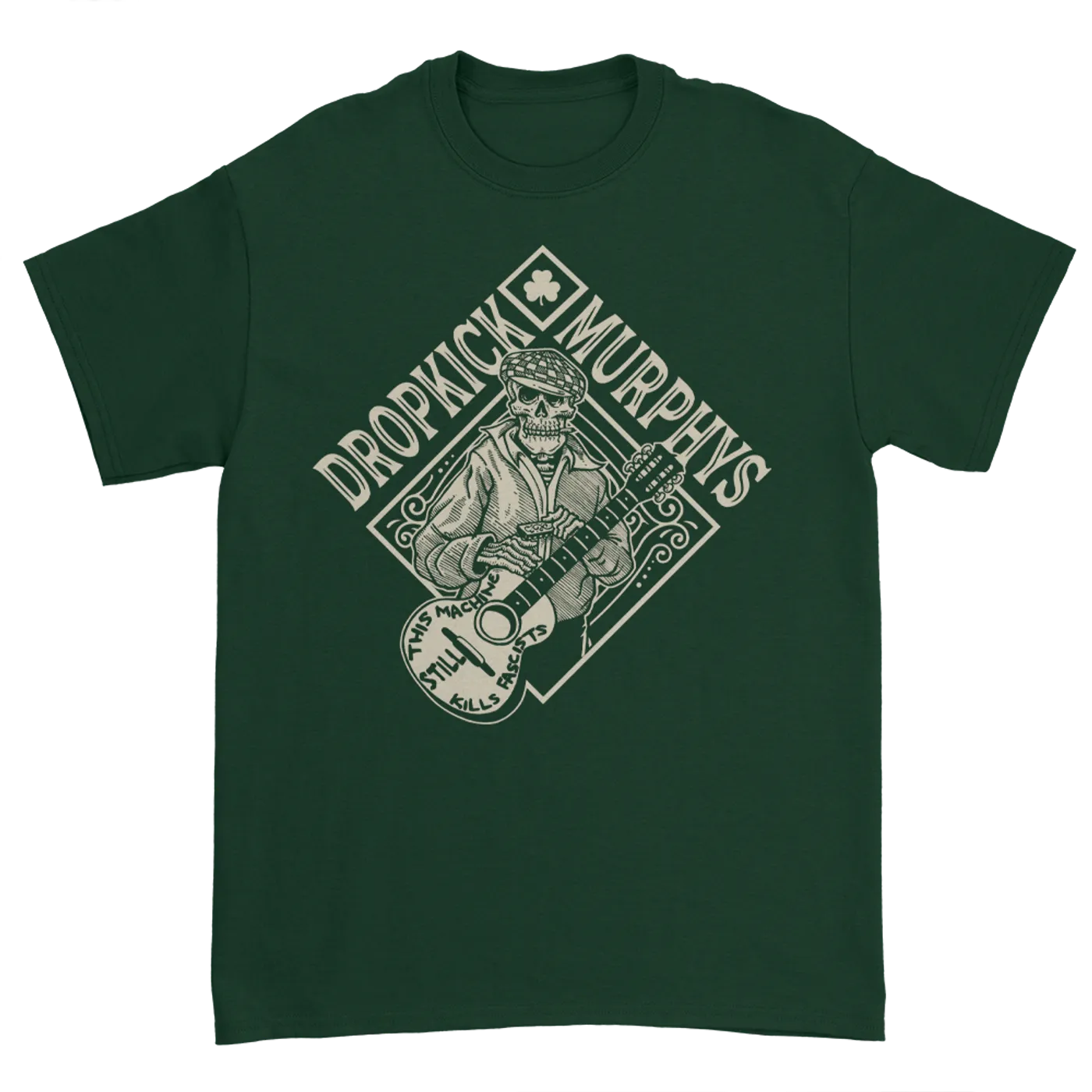 Dropkick Murphys Skelly Cousin Tshirt (Hunter Green)