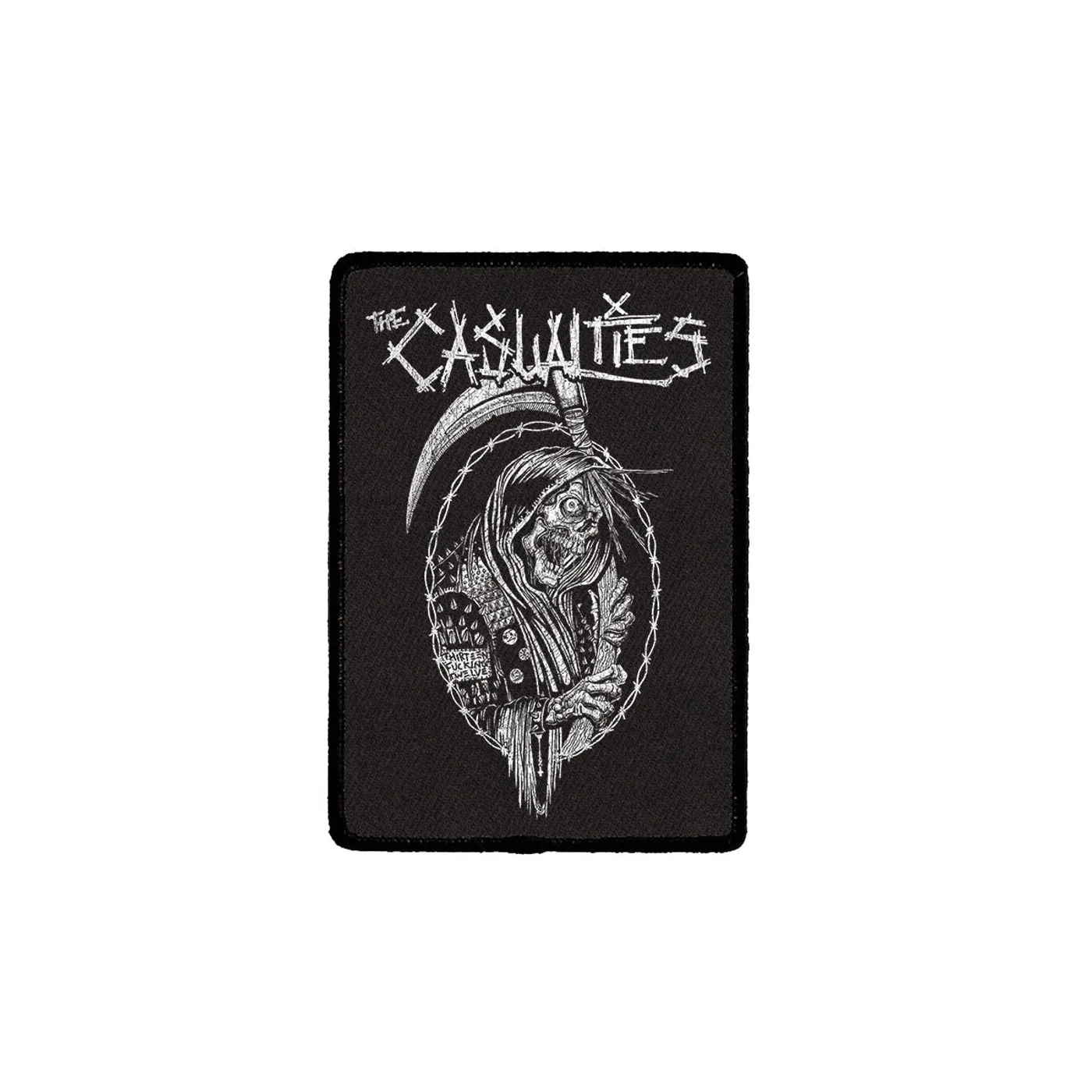 The Casualties Crust Reaper Embroidered Patch (Black)