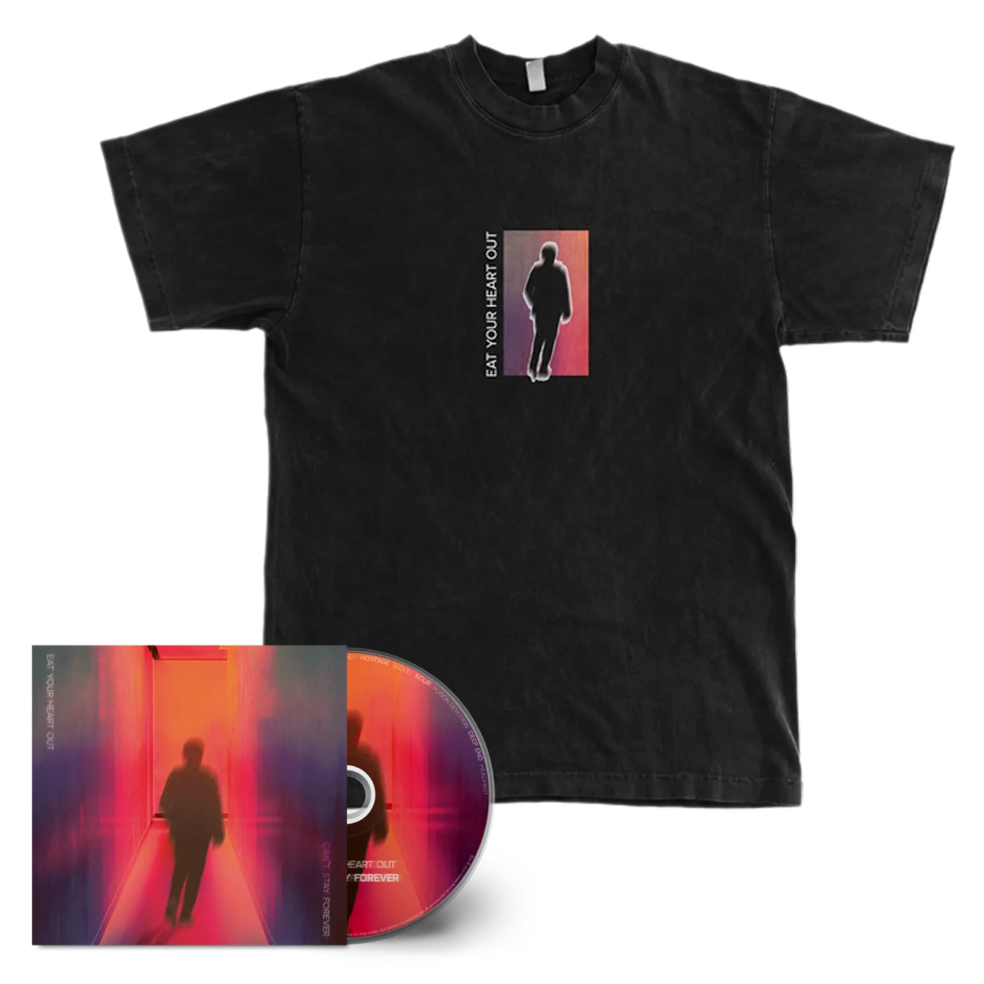 Eat Your Heart Out Can't Stay Forever CD + Tee (Black)