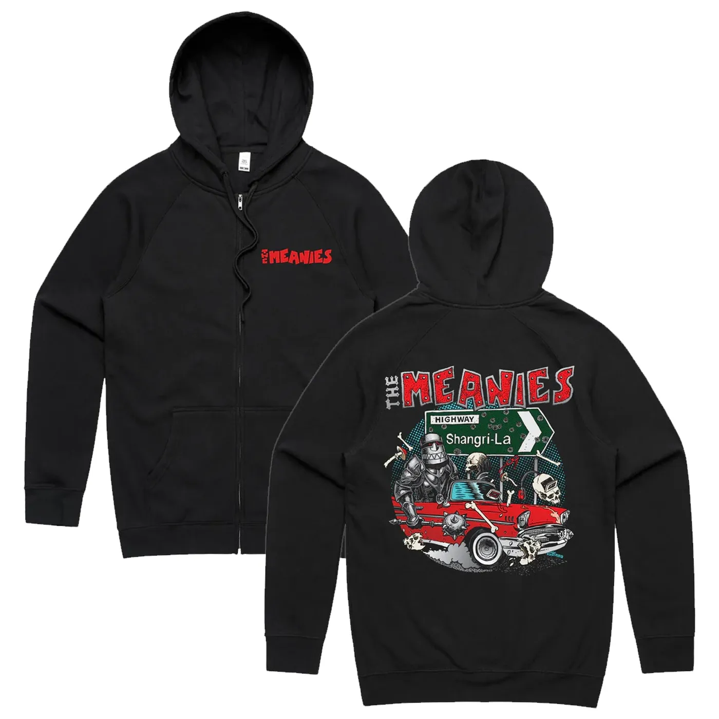 The Meanies Shangri La Zip-Up Hoodie (Black)