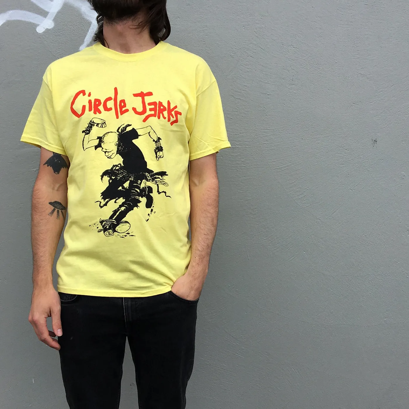 Circle Jerks Skankman Outline Tee (Cornsilk)