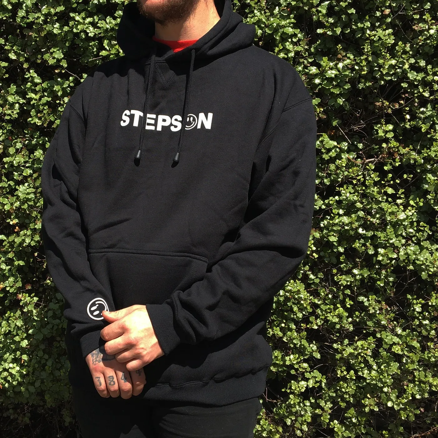Stepson Sad Smiley Hoodie (Black)