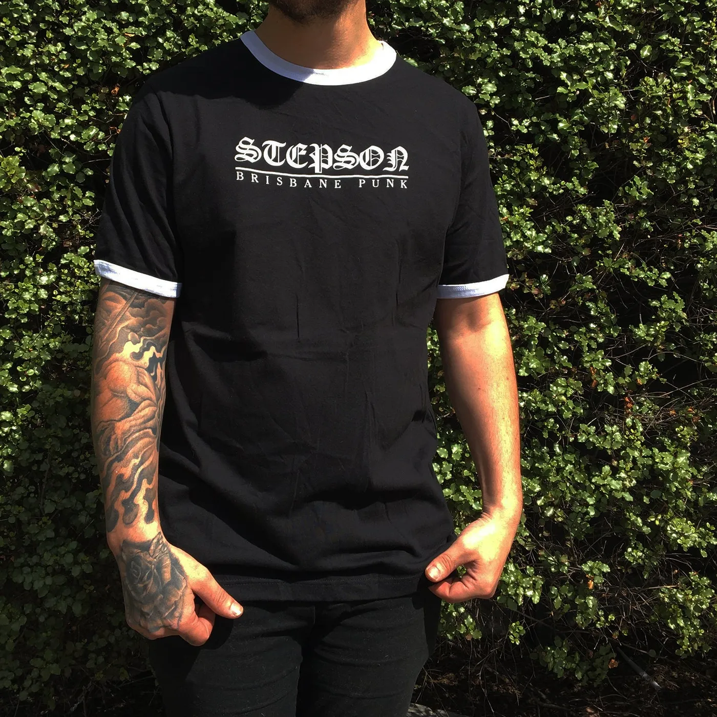 Stepson Brisbane Punk Ringer Tee (Black/White)