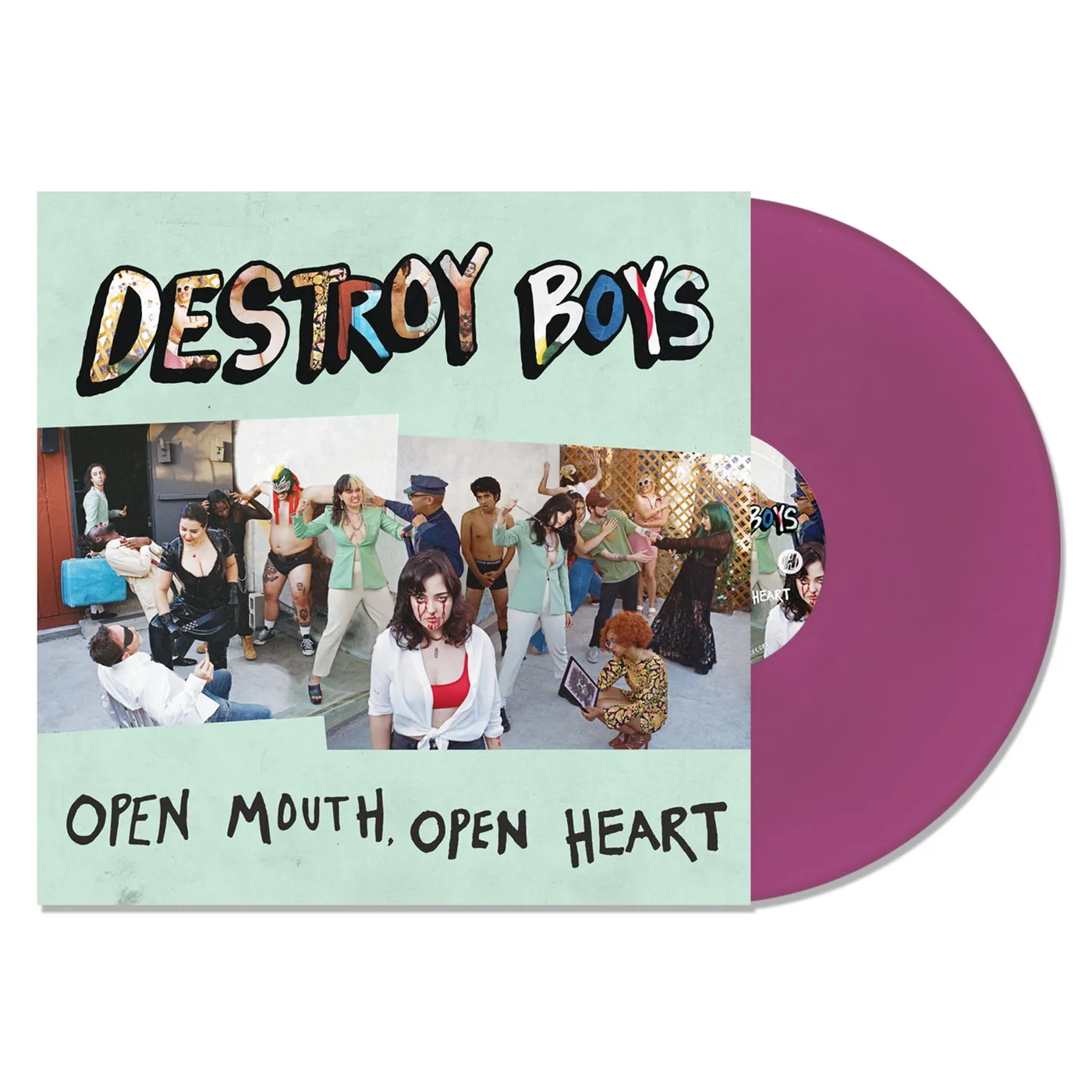 Destroy Boys Open Mouth, Open Heart LP (Purple Vinyl)
