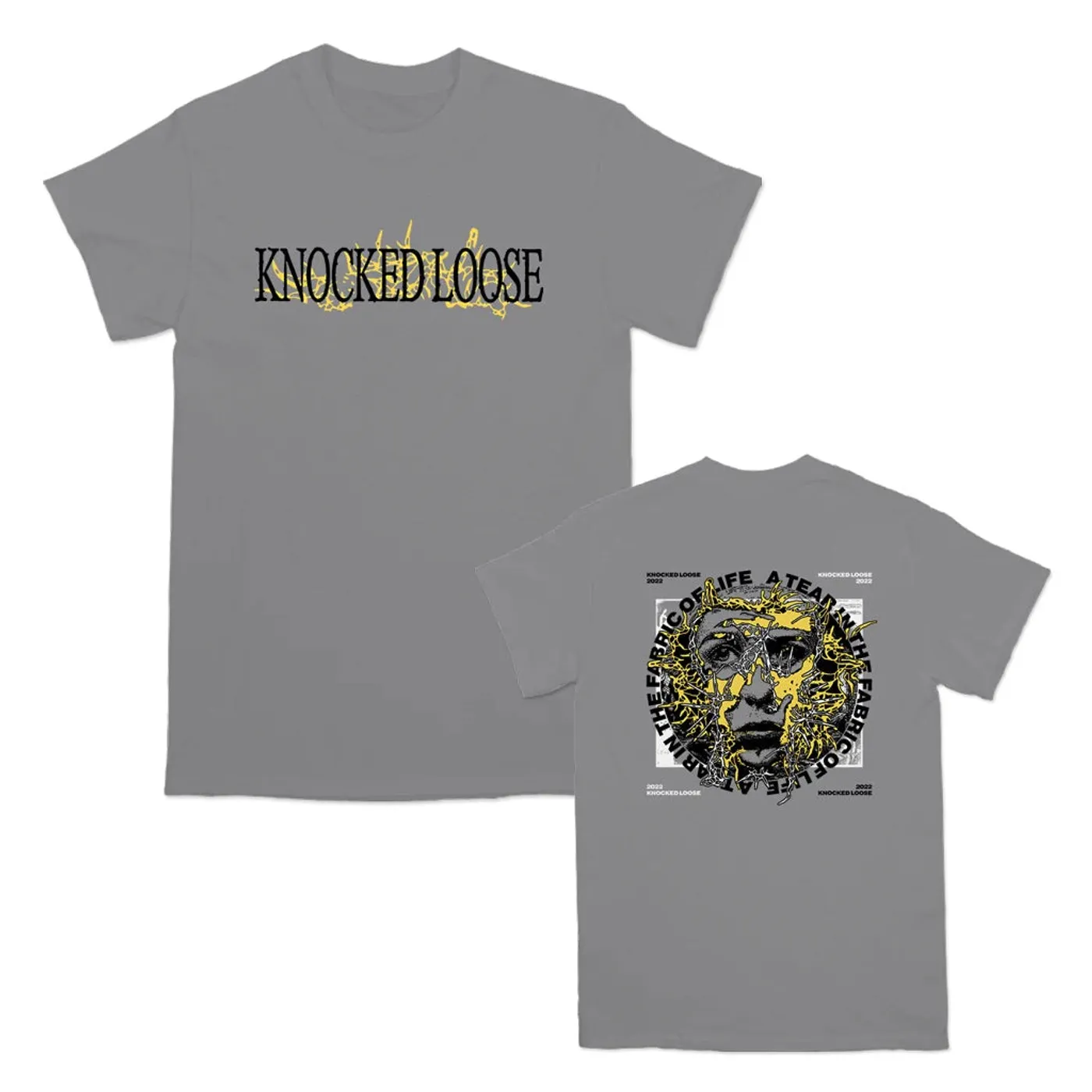 Knocked Loose Web Face T-Shirt (Grey)