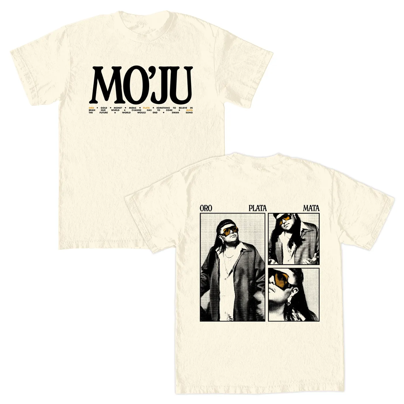 MOJO JUJU Tracklist T-Shirt (Natural) + Download