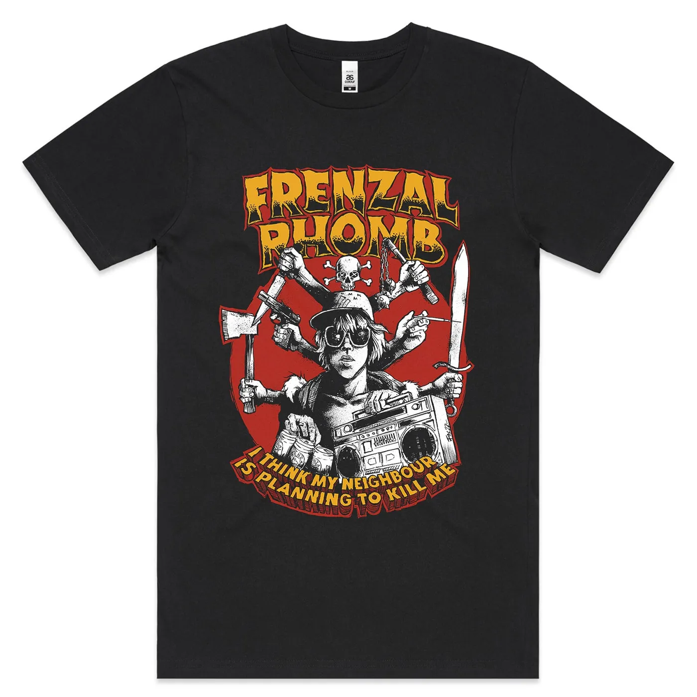 Frenzal Rhomb I Think My Neighbour Is Trying To Kill Me T-Shirt (Black)