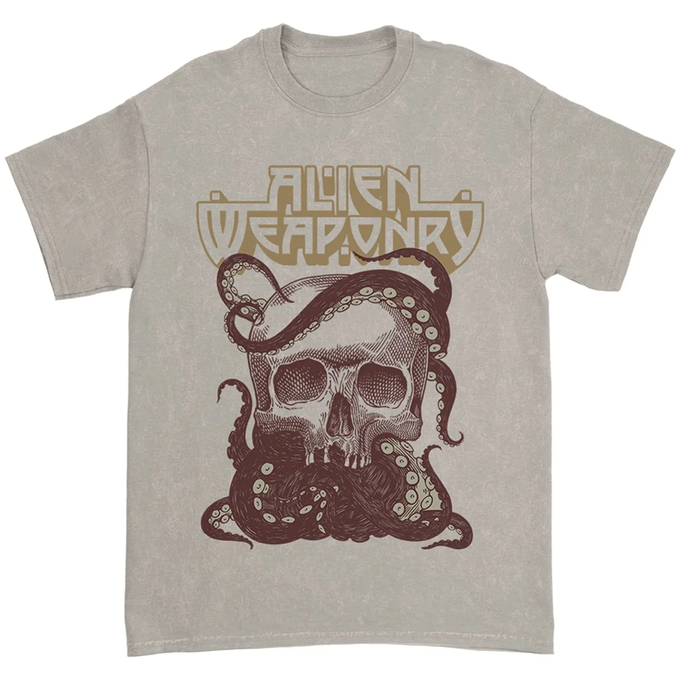 Alien Weaponry Tenta-Skull Dyed T-Shirt (Smoke Dye)