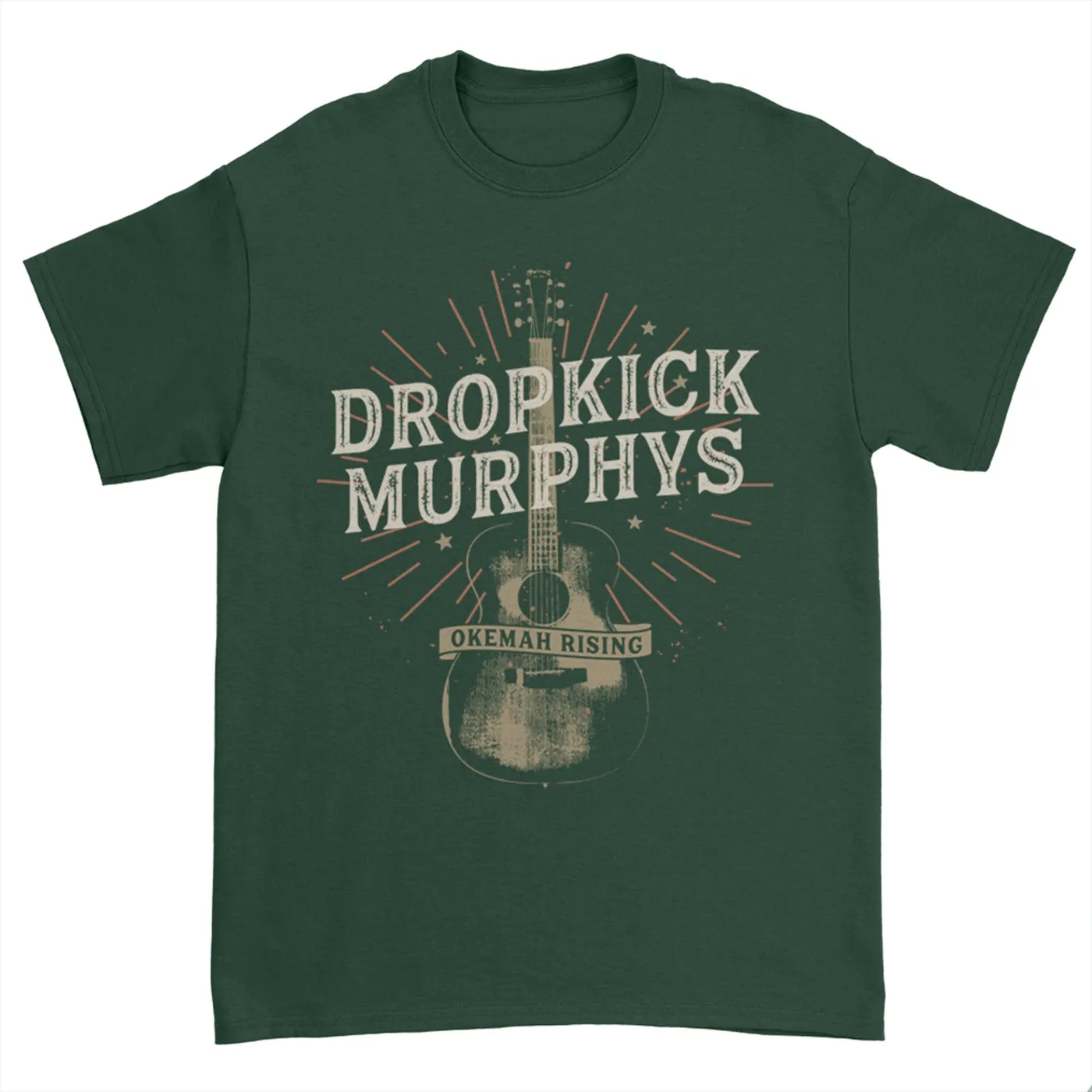 Dropkick Murphys Guitar Blast T-Shirt (Forest Green)