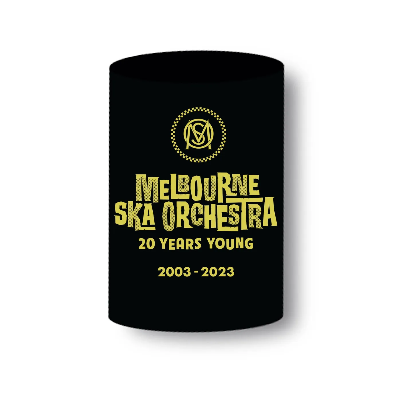 Melbourne Ska Orchestra 20 Years Young Stubby holder.