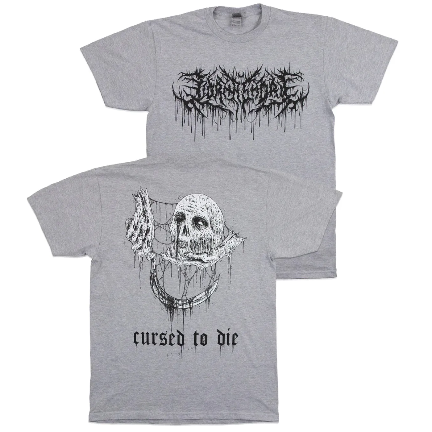 Lorna Shore Cursed To Die T-Shirt (Grey Marle)