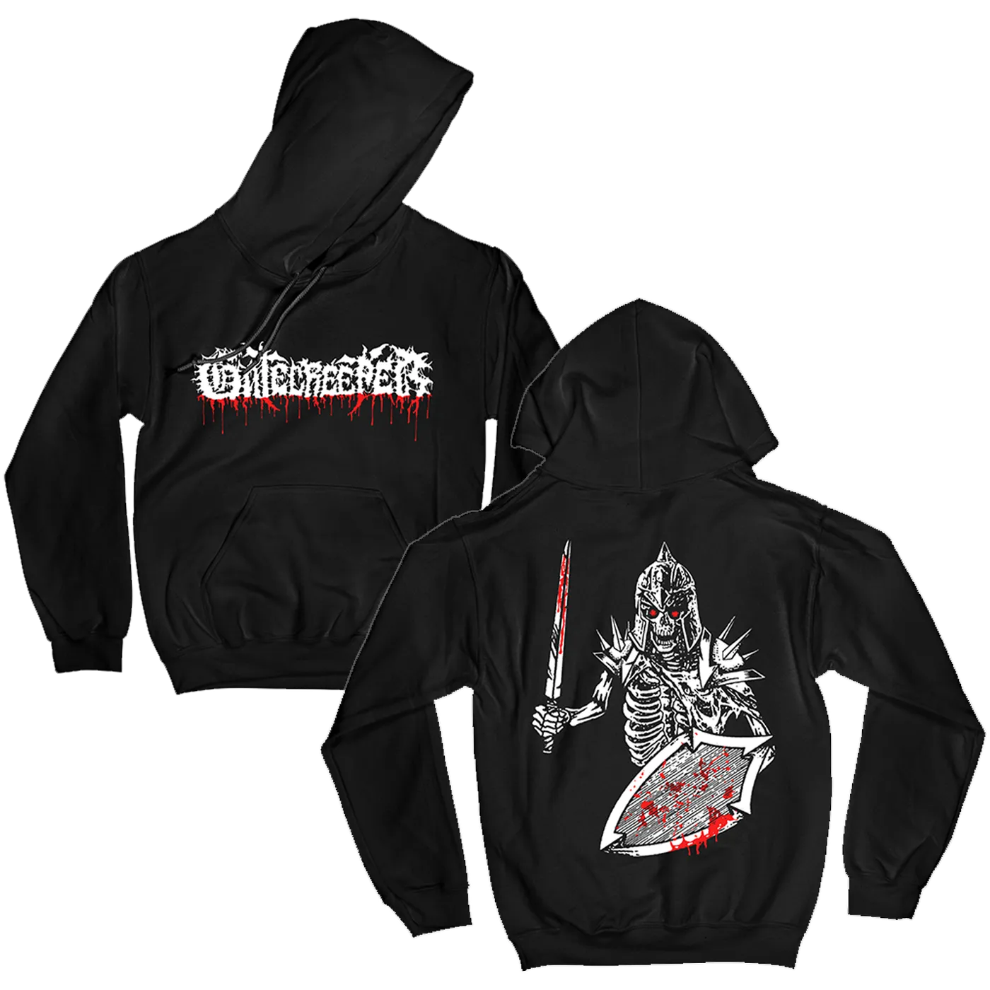 Gatecreeper Bloody Skeleton Warrior Hoodie (Black)