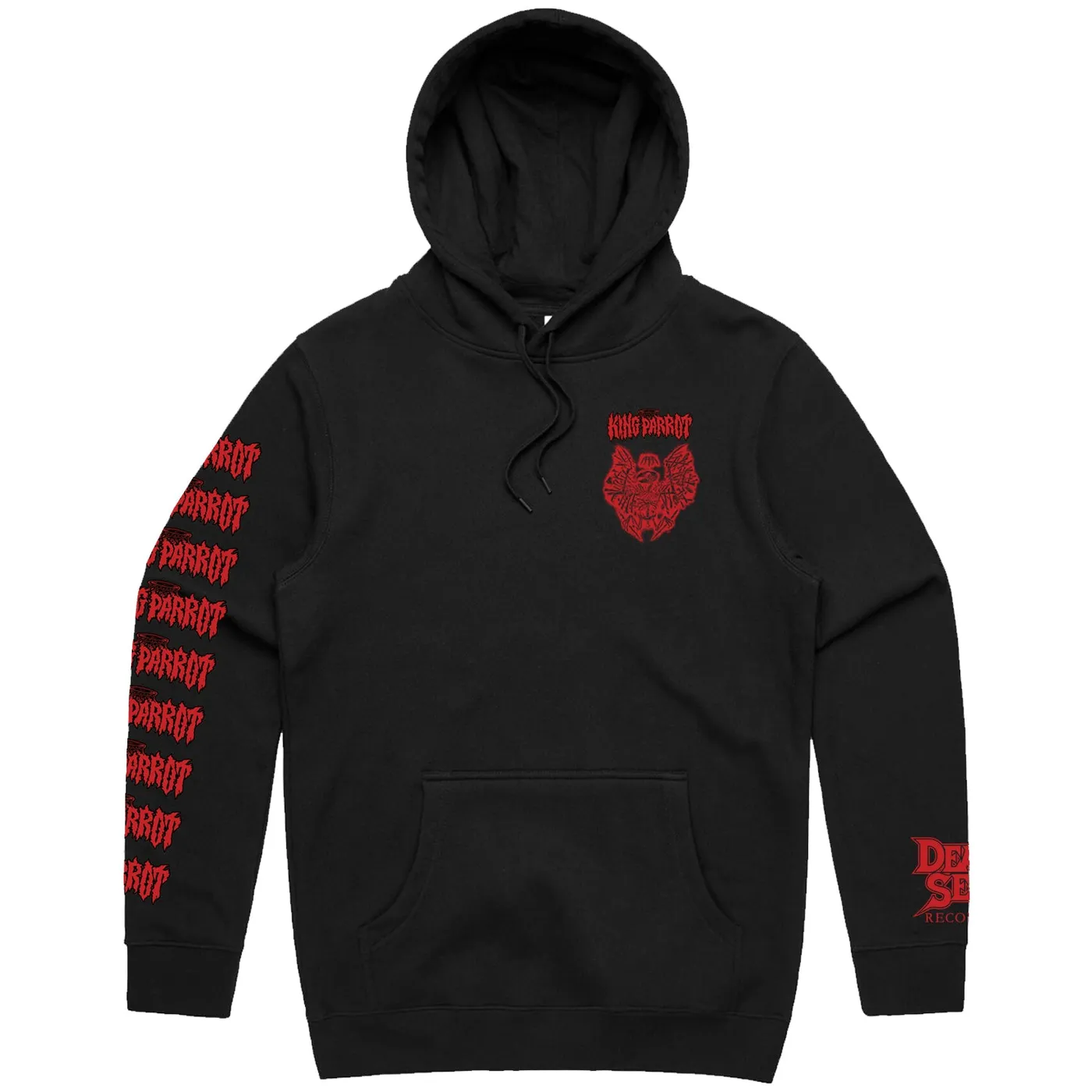 King Parrot Bird Flock Hoodie (Black)