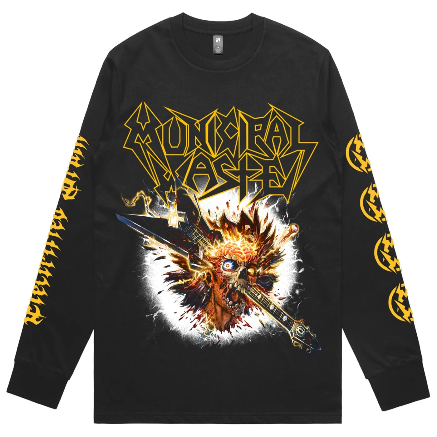 Municipal Waste Electrified Brain Longsleeve (Black)