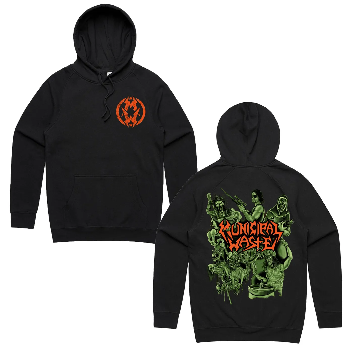 Municipal Waste Collage Hoodie (Black)