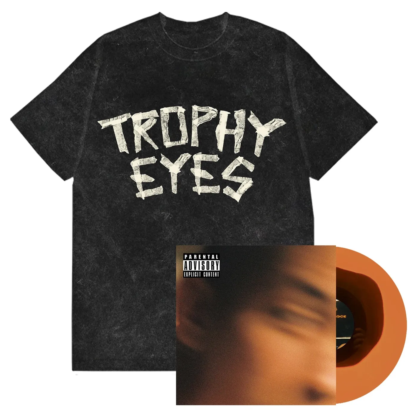 Trophy Eyes Suicide and Sunshine LP (Black in Orange Vinyl - AUS Exclusive) + T-Shirt (Faded Black or White)