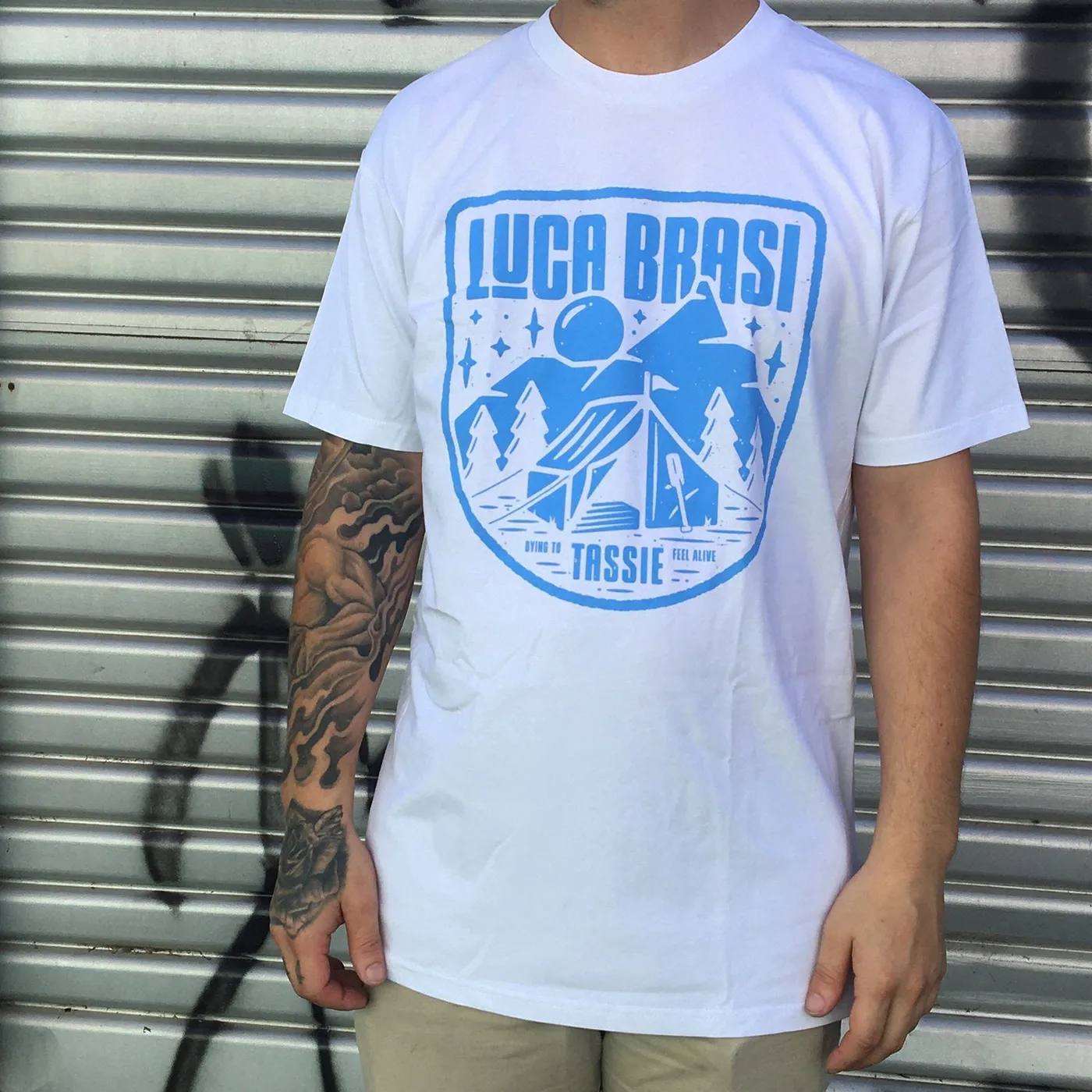 Luca Brasi Dying To Feel Alive Tee (White)