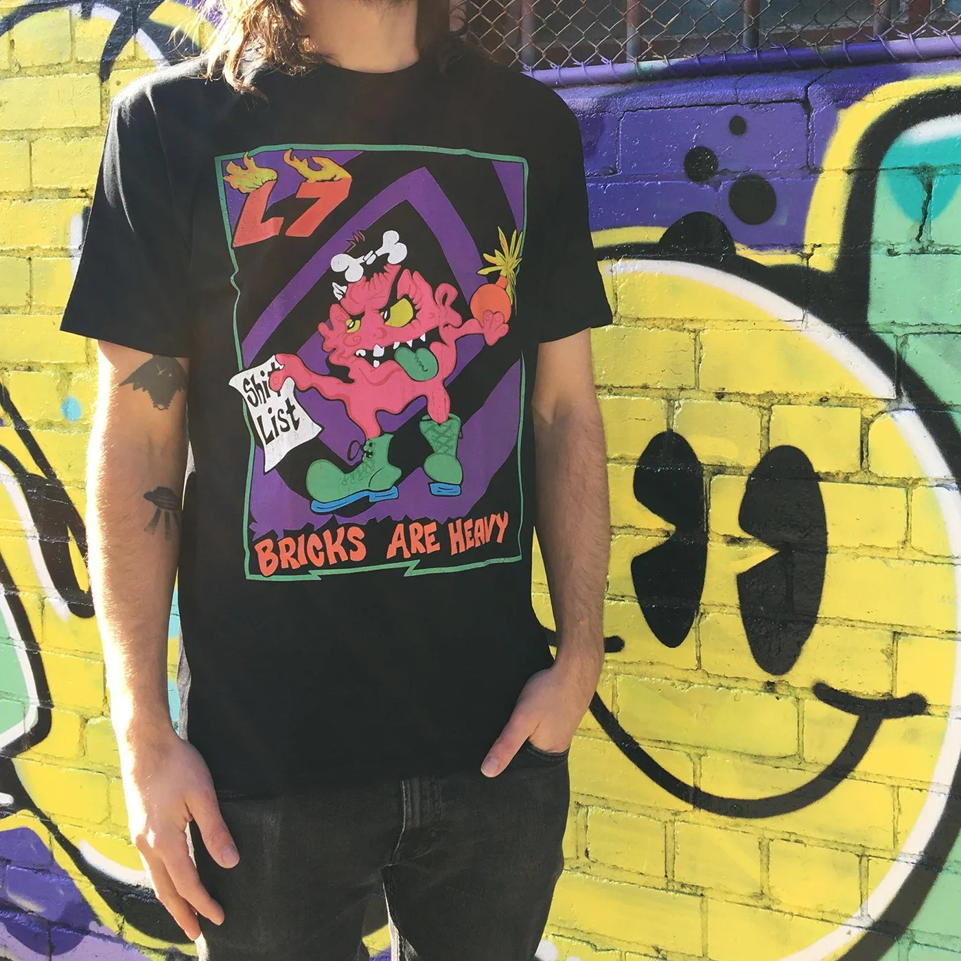 L7 Bricks Are Heavy List Tee (Black)