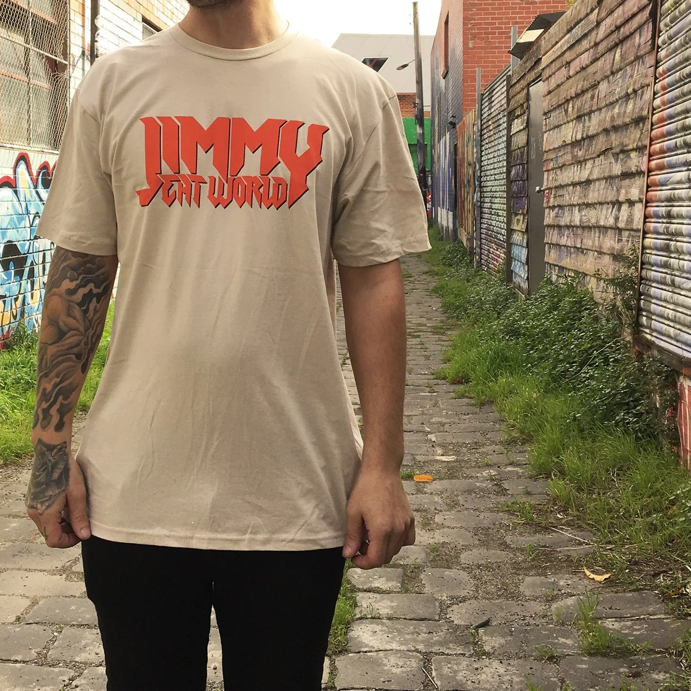 Jimmy Eat World Something Loud In AUS Tee (Sand)