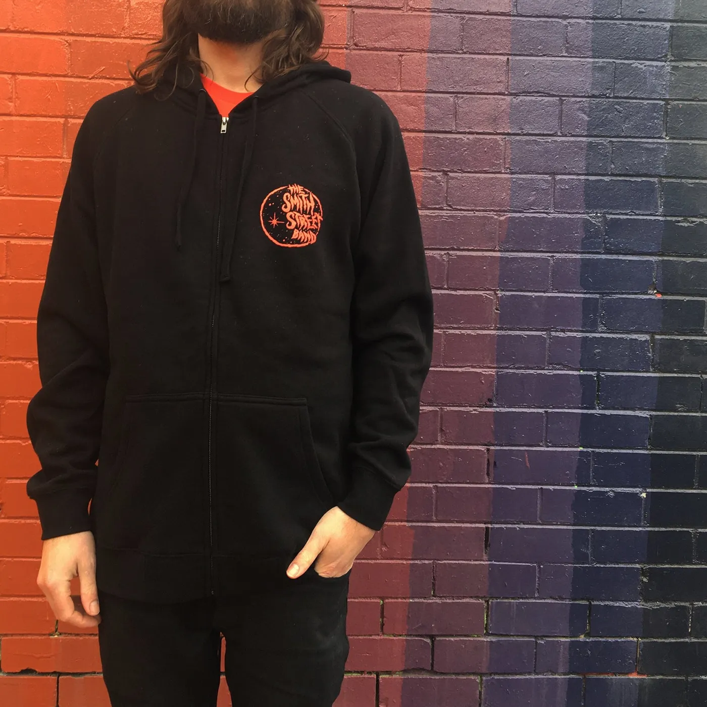 The Smith Street Band Moon Zip Up Hoodie (Black)
